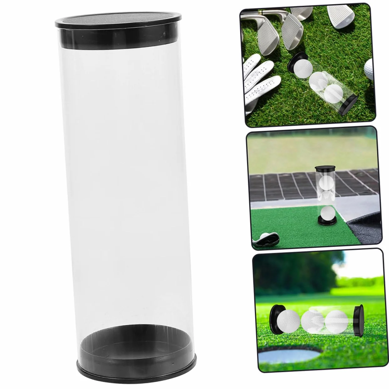 BESTonZON Contenitore Trasparente per Palline da Golf in PVC 2 Pz
