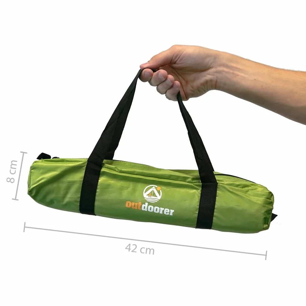 Tenda da spiaggia Helios, verde, anti-UV 80, estremamente leggera, confezione compatta