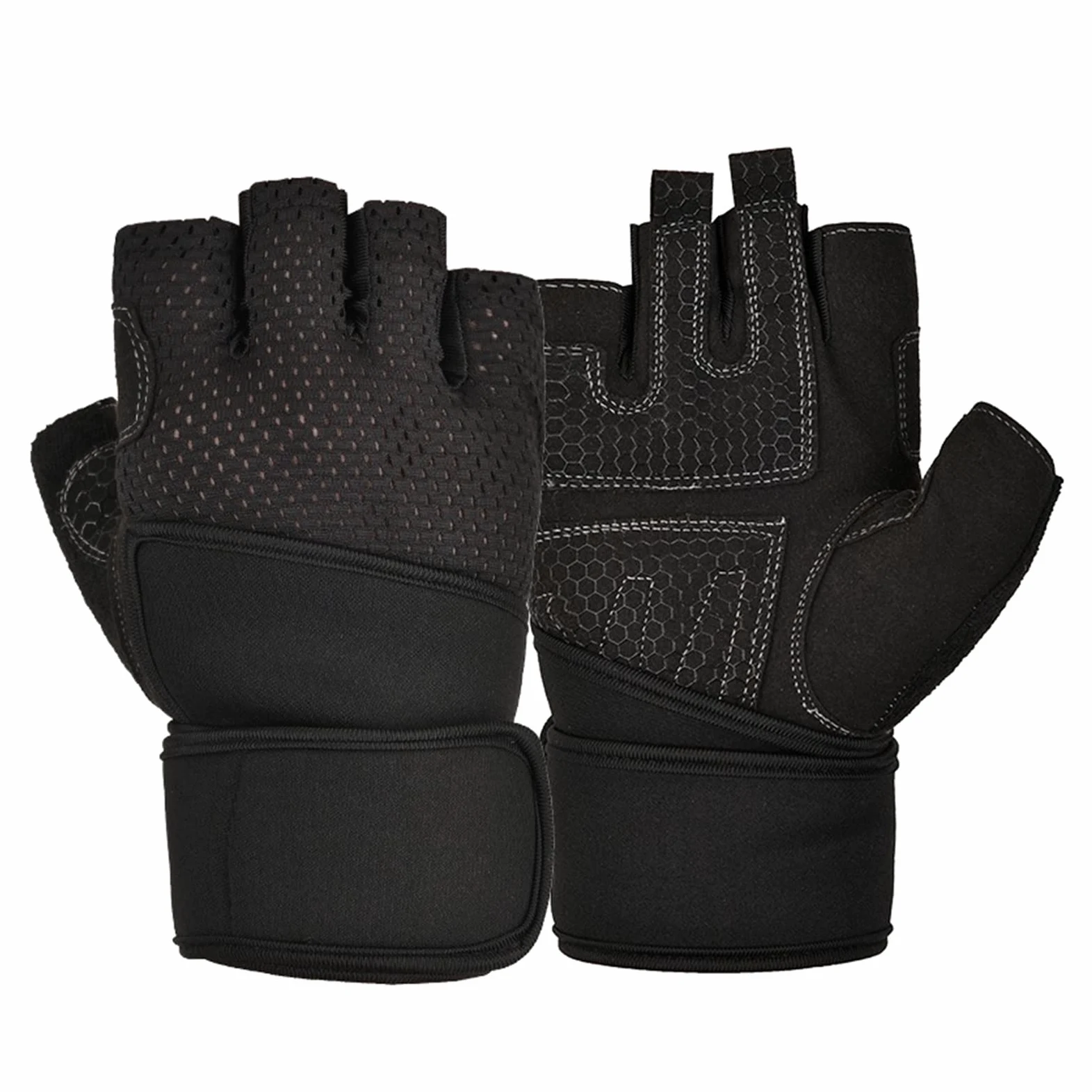 Guanti da Palestra, Guanti da Allenamento Traspiranti Leggeri, Guanti di Sollevamento Pesi Ultraleggeri for Uomini e Donne Home Palestra Ciclismo (Color : Black, Size : XL)