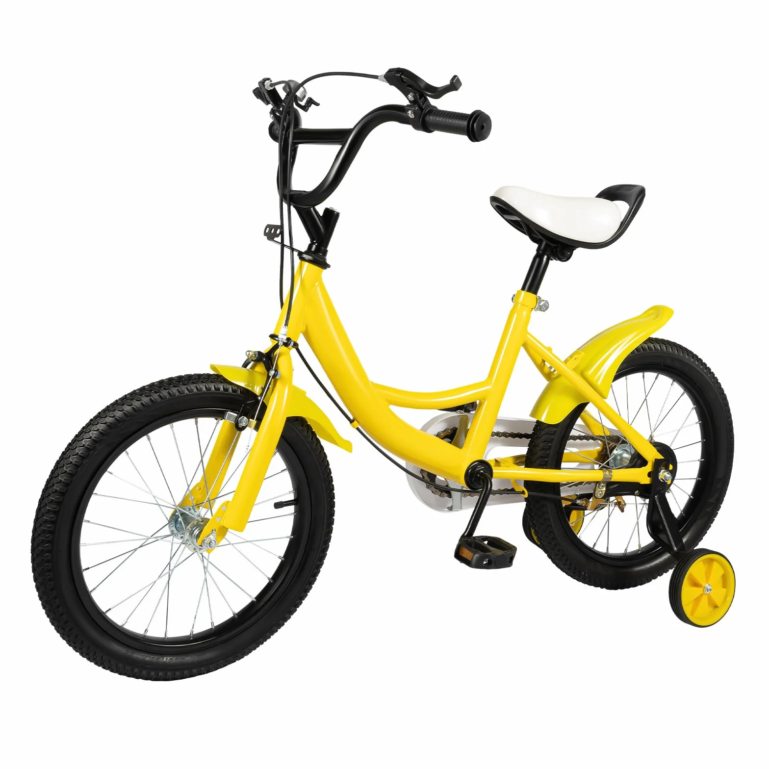 Bicicletta per bambini 16 pollici leggera con ruote di supporto regolabile in altezza compatta salvaspazio