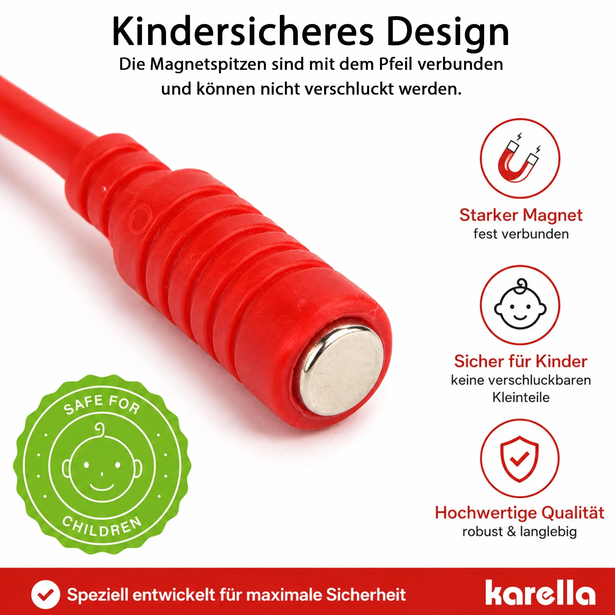 Thera-Band Karella Bersaglio Magnetico Family 40 cm Gioco Freccette Sicurezza Bambini Adulti 6 Frecce Magnetiche