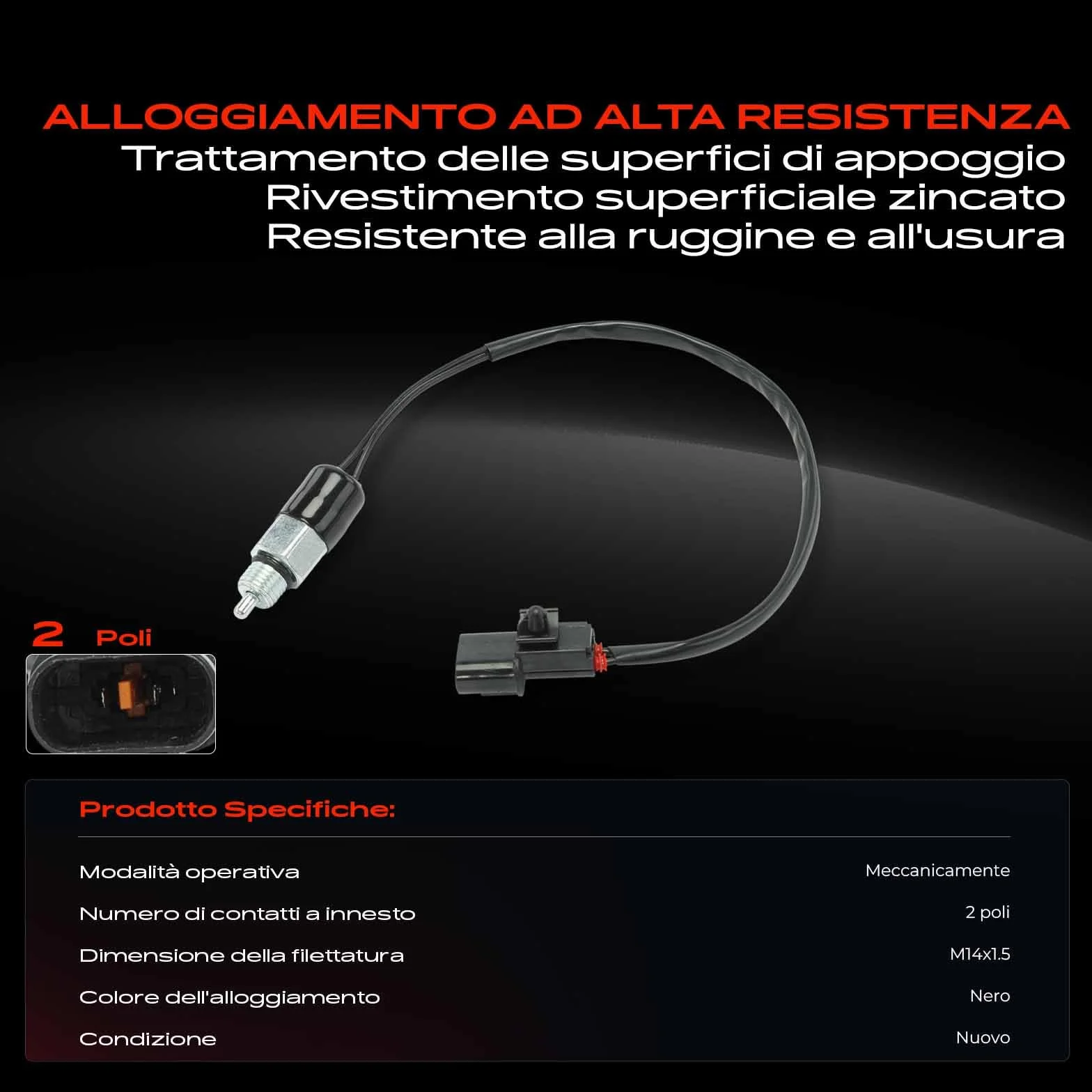 Frankberg Interruttore luce di retromarcia per L200 K6 T K7 T Pajero II III Sport I K7 K9 K90 1990-2008 ME581047