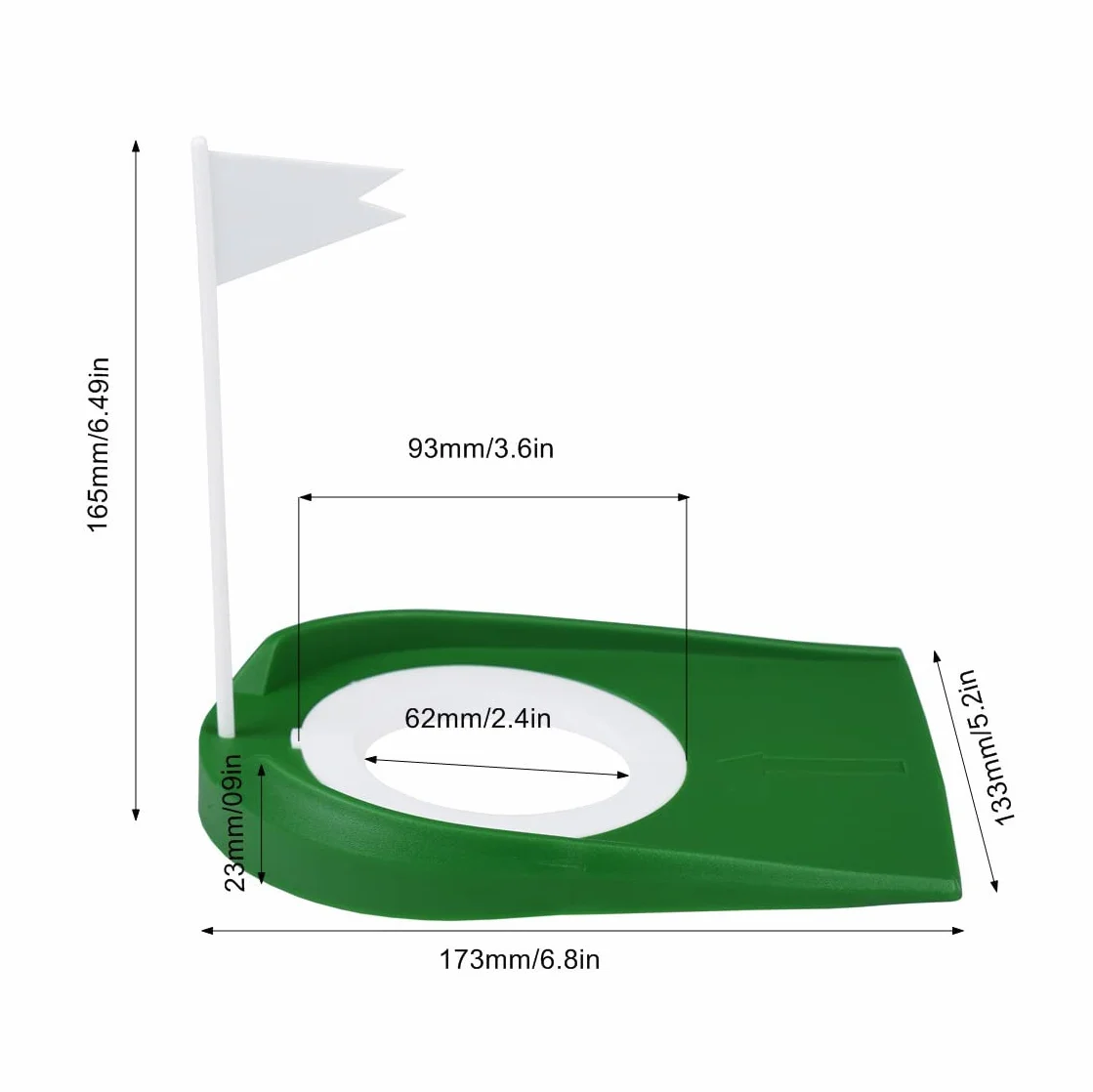 Tazze da Golf 2 PCS Buca da Golf Putting Practice Flag Putt Training Hole per Uomo Donna Bambini Indoor Outdoor
