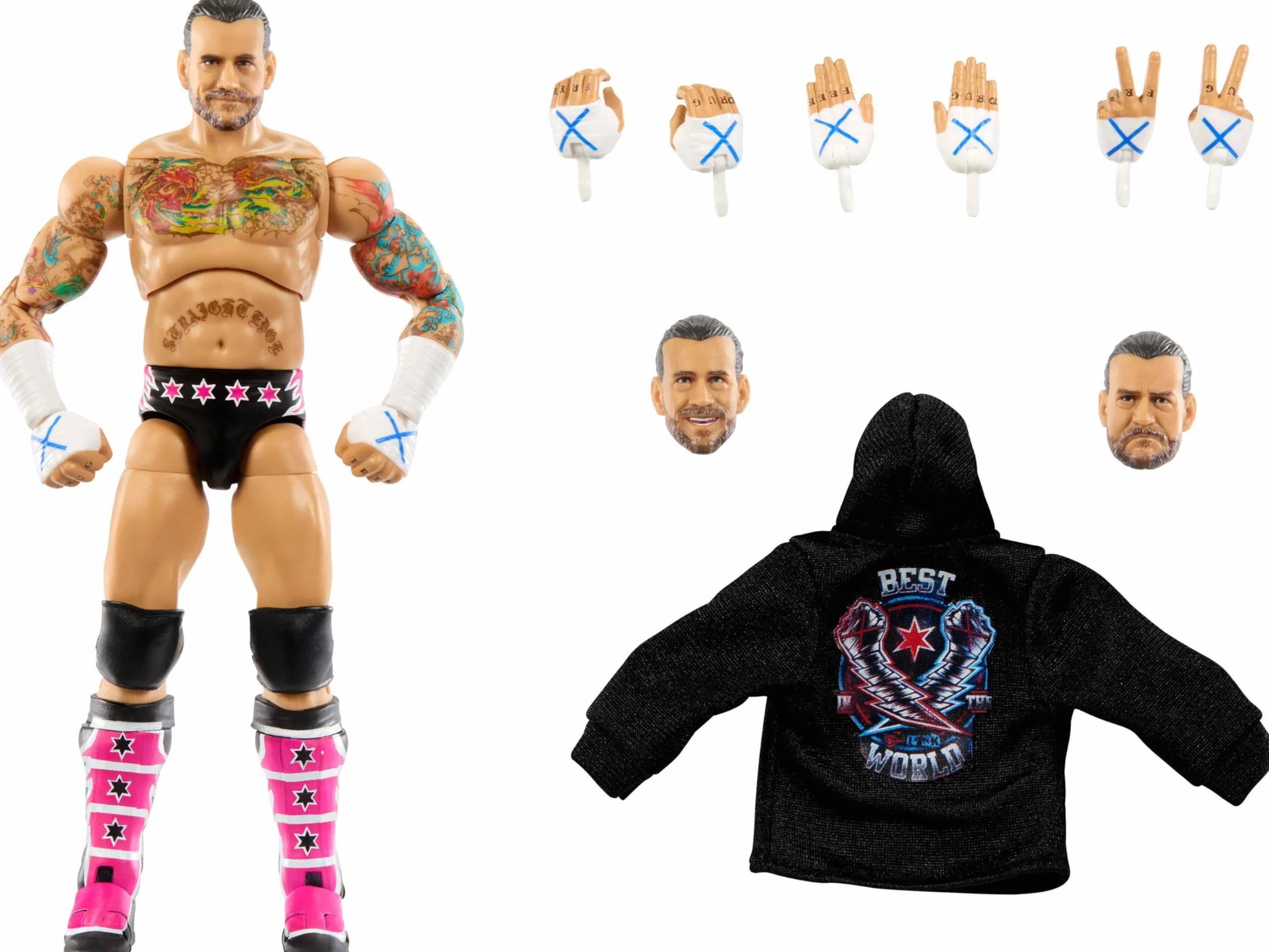 Mattel WWE CM Punk Ultimate Edition Serie 27 Action Figure 30 Articolazione Punti