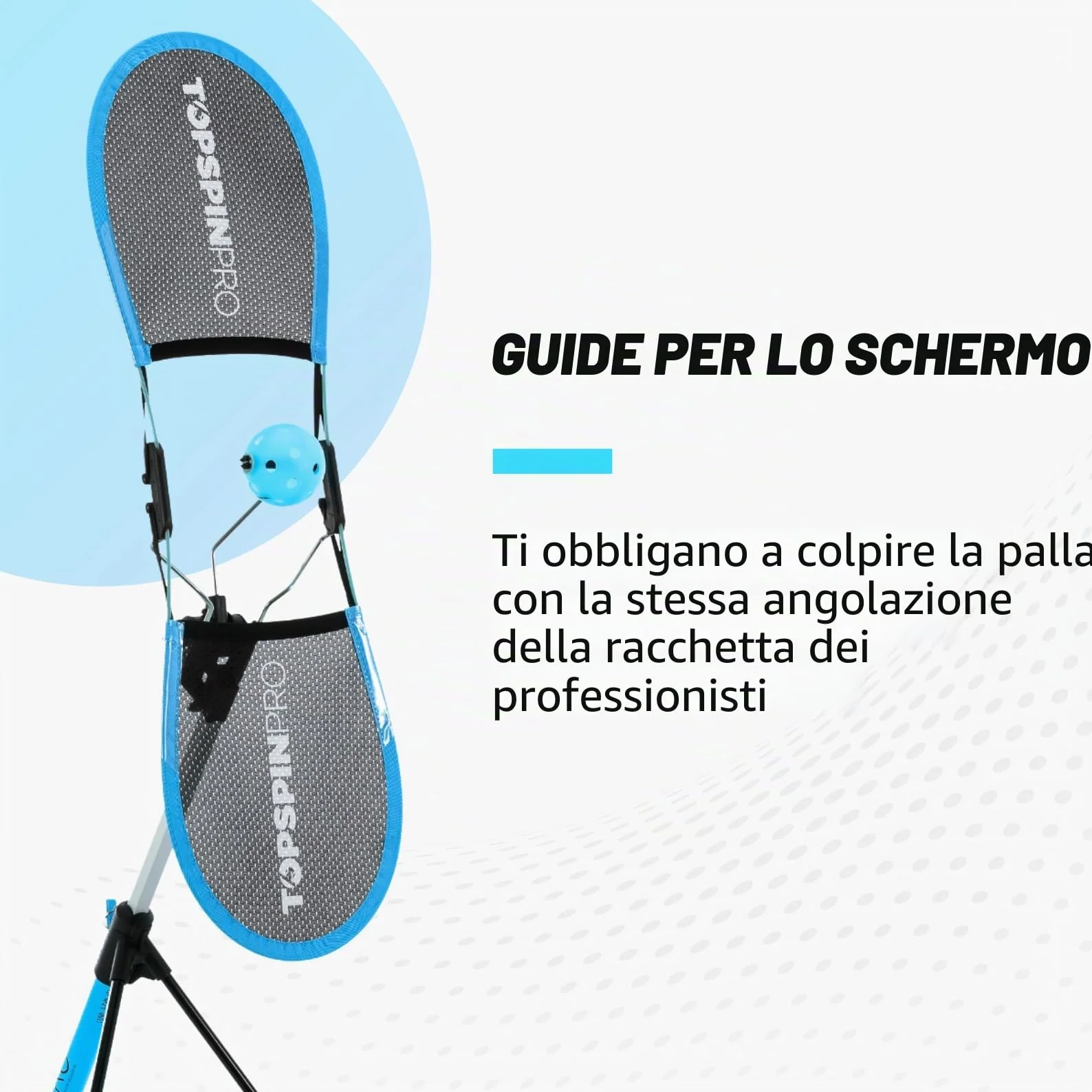 TopspinPro Pickleball Trainer Ausilio Allenamento Topspin Servizio Colpi Terra