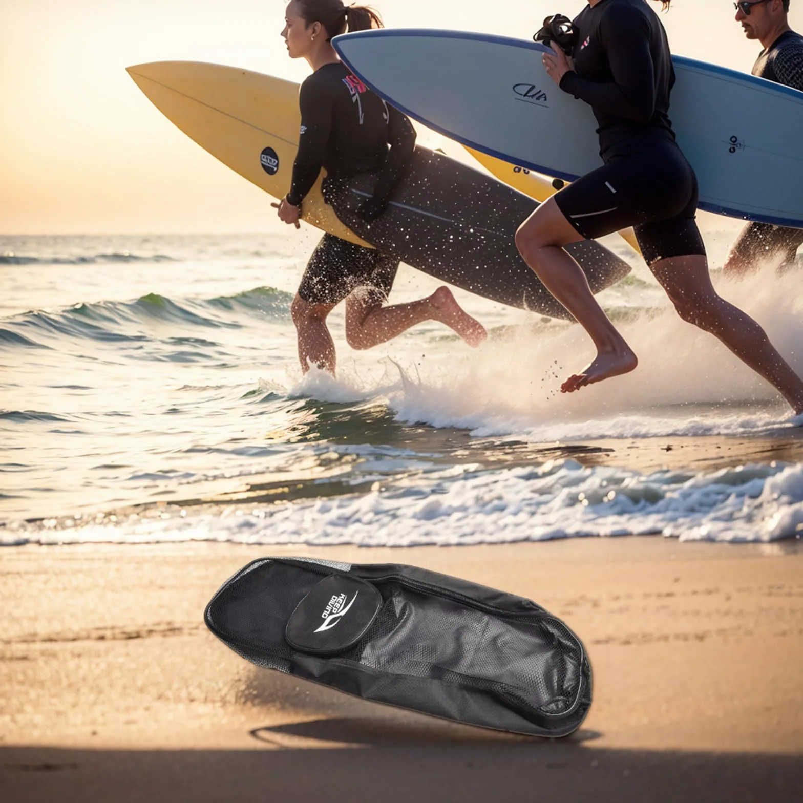 Zoegneer Borsa da snorkeling in PVC con tracolla regolabile per attrezzatura subacquea nero
