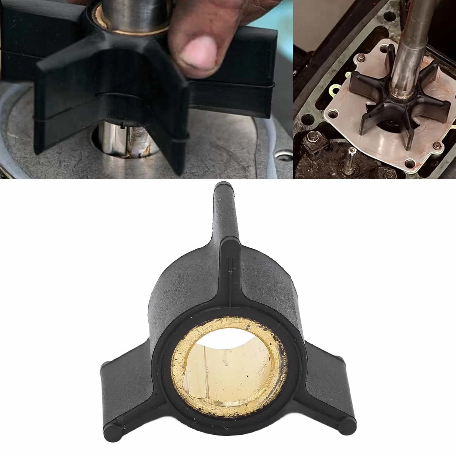 Girante della Pompa Acqua Fuoribordo 3 Pale 433935 Ricambio Evinrude 2 Tempi 2HP 3HP 4HP