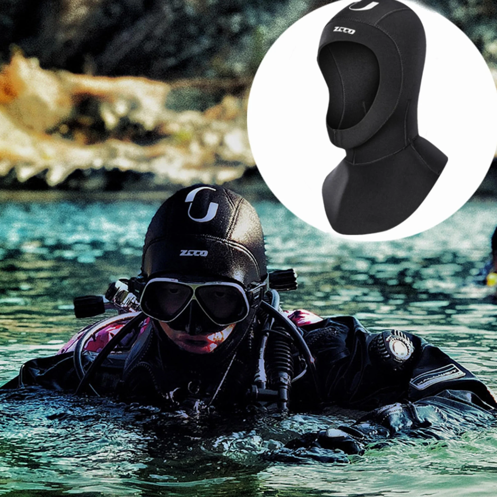 ZCCO Cappuccio Mute Neoprene 3mm/5mm per Sport Acquatici Snorkeling Kayak Vela