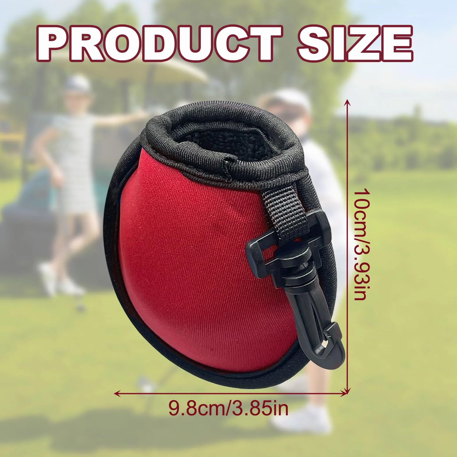 FUIPVGI 6 sacchetti pulizia palline golf con clip appendiabiti borsa riporre palline