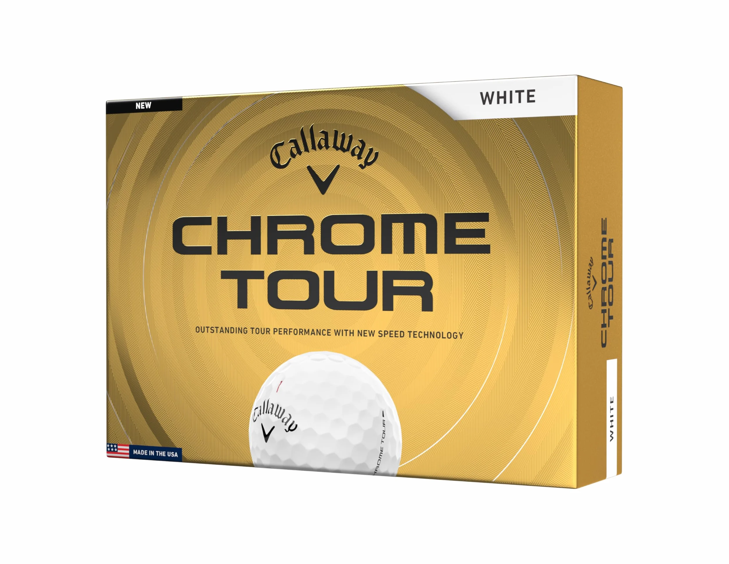 Callaway Golf Chrome Tour 2026 Palline da Golf Bianche