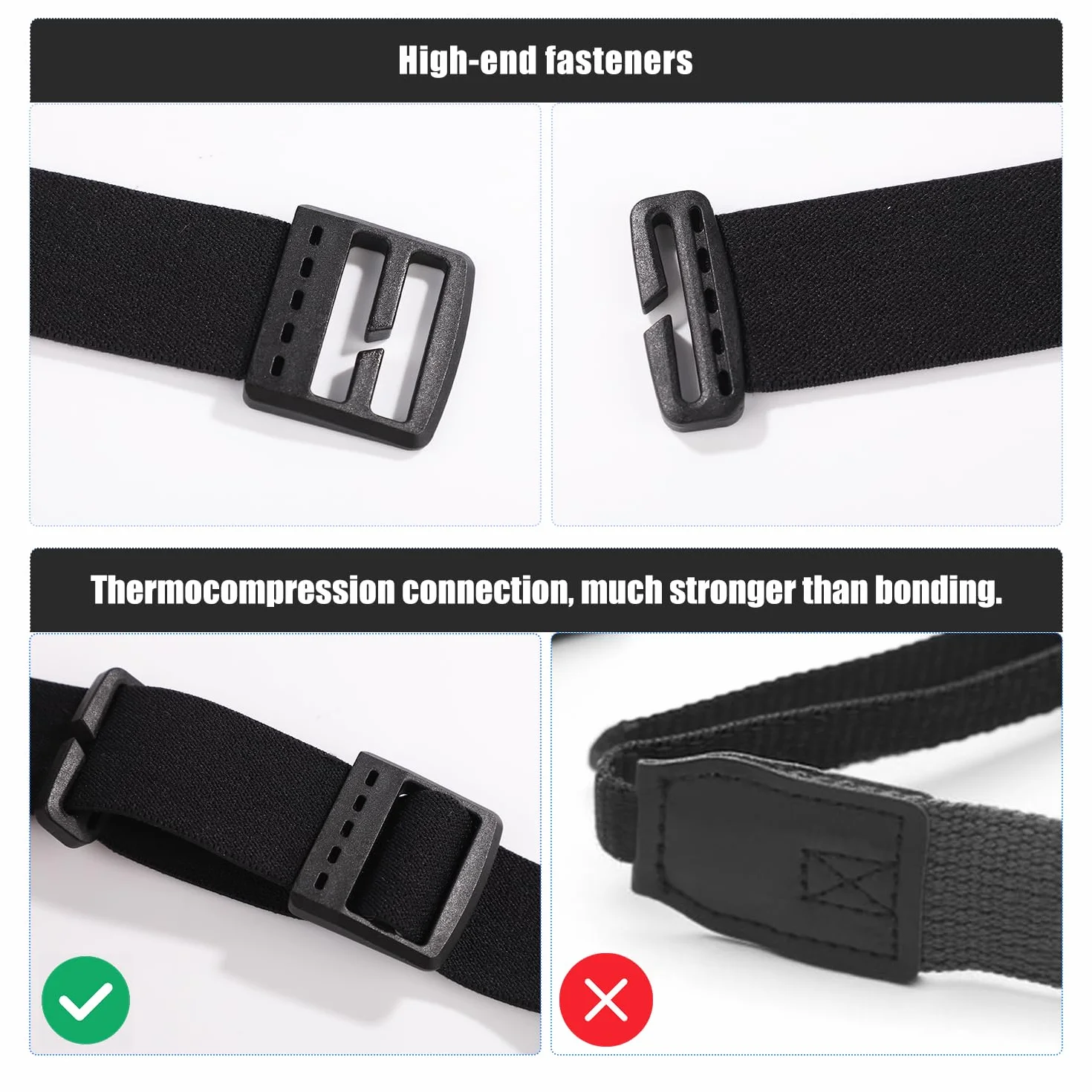 Fascia per Lampada Frontale Nera Compatibile Black Diamond Petzl Princeton Tec Energizer Fenix