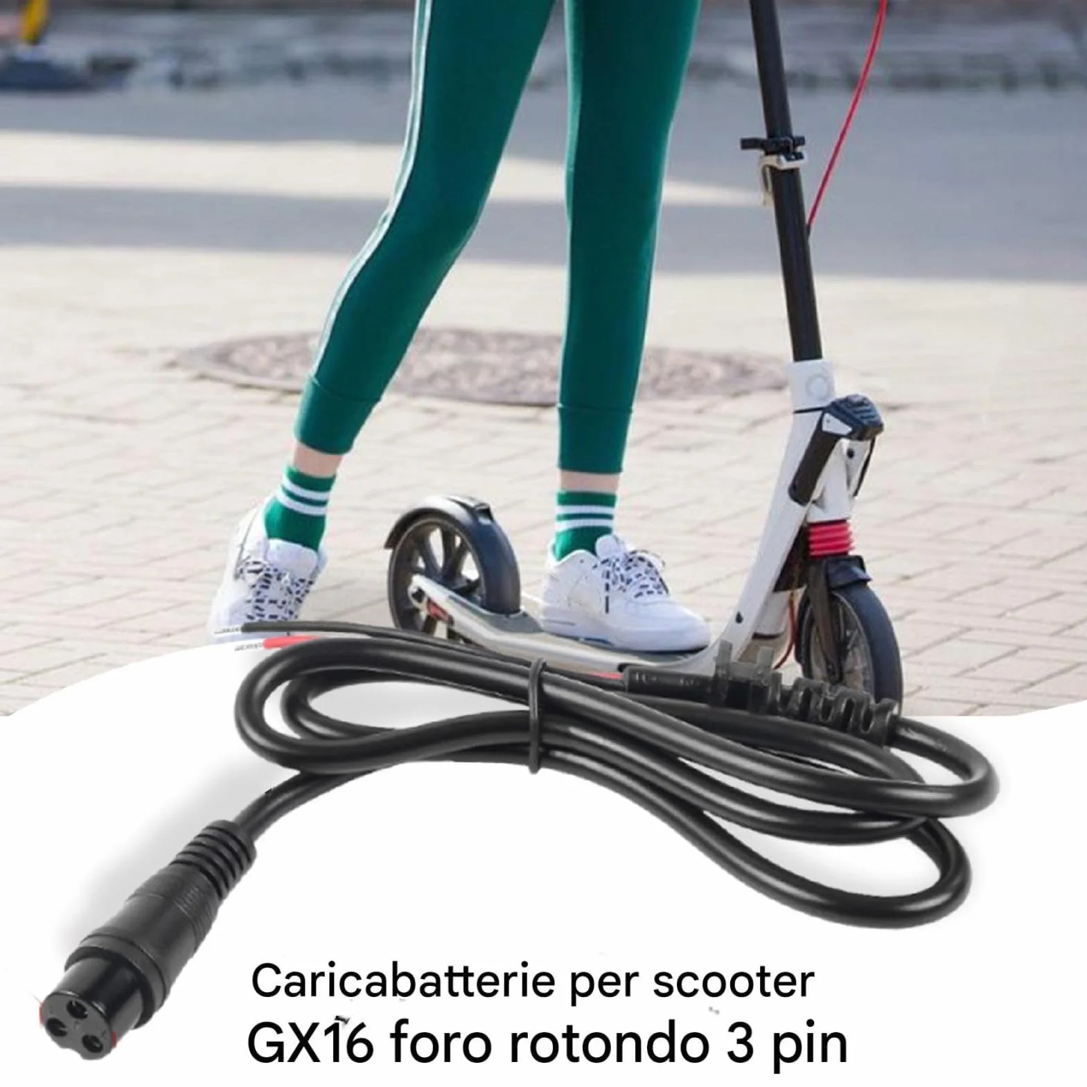 Connettore Porta di Ricarica per Scooter Elettrico 3 Pin 220V Materiali Ignifughi