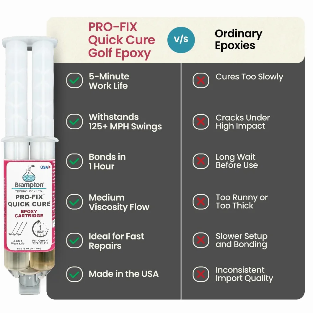 Brampton PRO-Fix Quick Cure Resina epossidica per Mazze da Golf 30 Minuti
