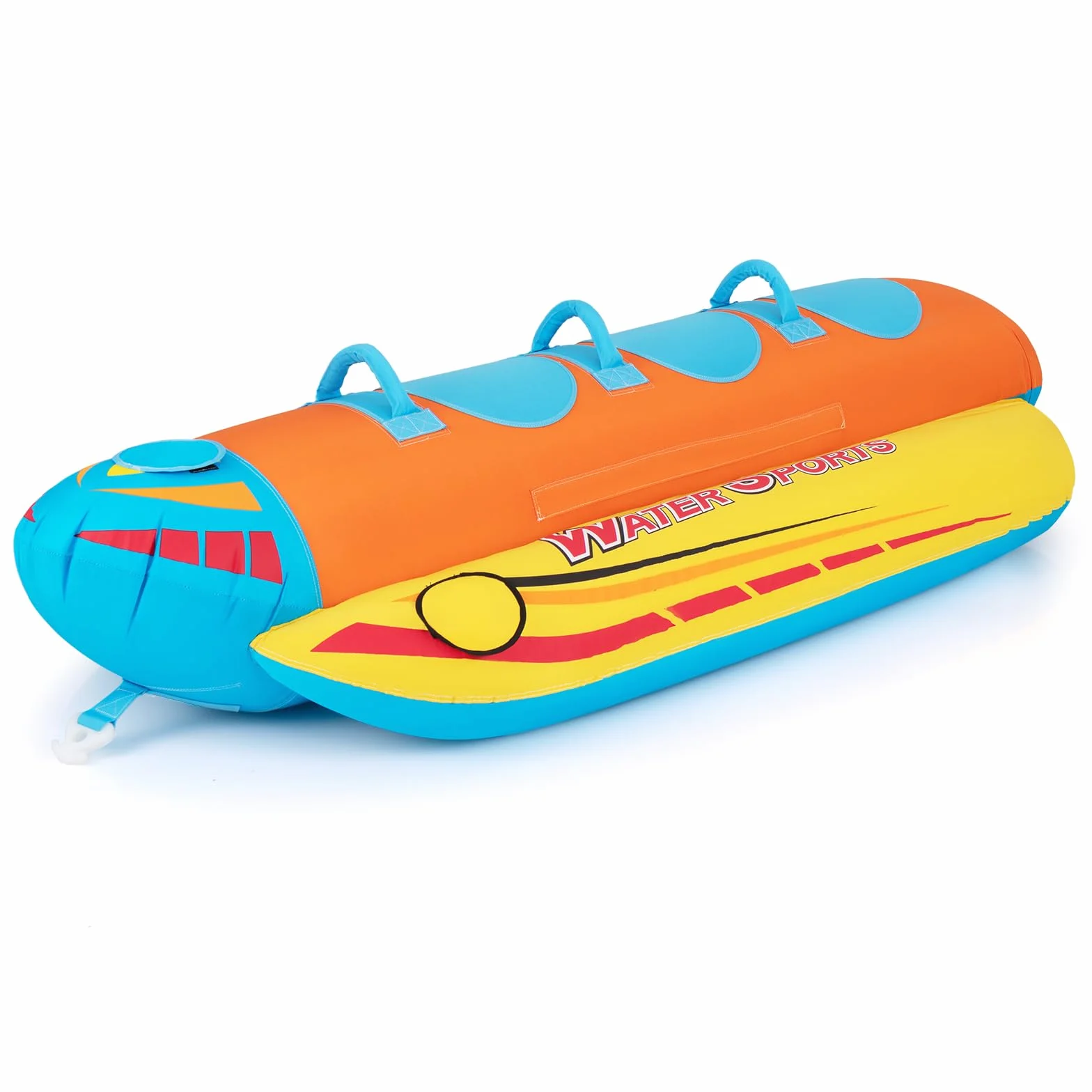 COSTWAY Gommone a Banana Gonfiabile 3 Persone Tubo Trainabile Sport Acquatici Carico Massimo 231 kg
