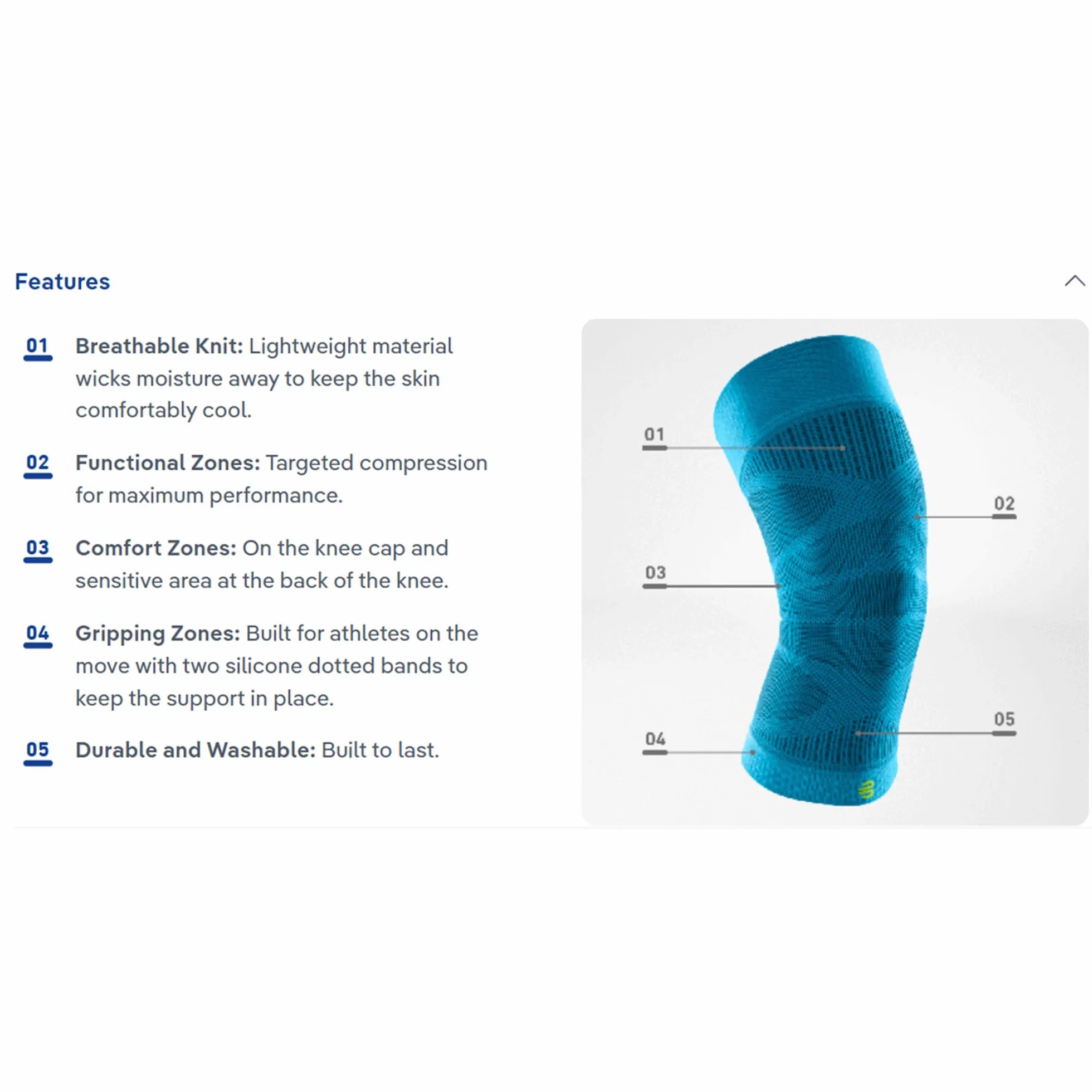 BAUERFEIND Ginocchiera Sports Compression Knee Support, 1 unisex