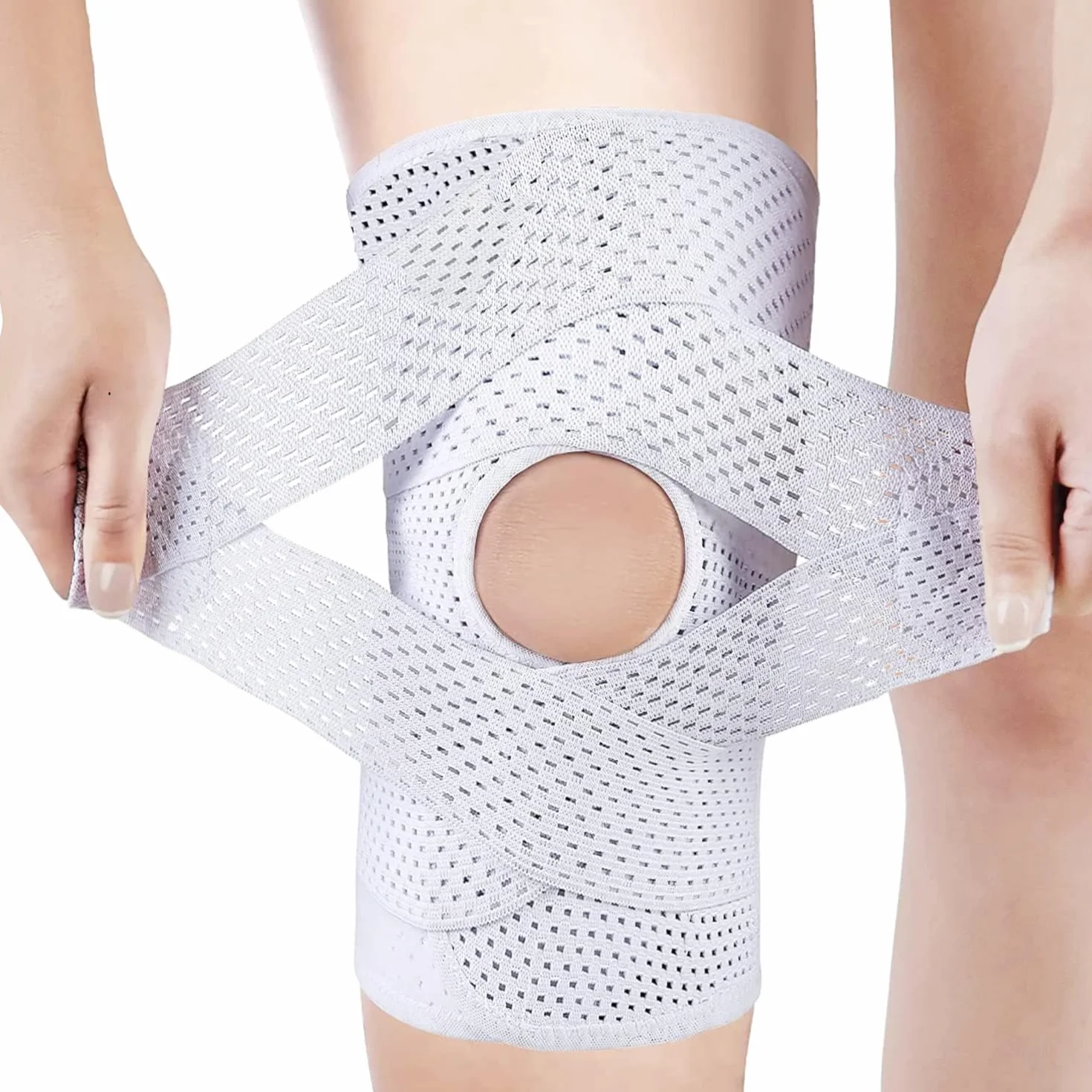 Pettorina per ginocchia regolabile professionale per adulti bianco L