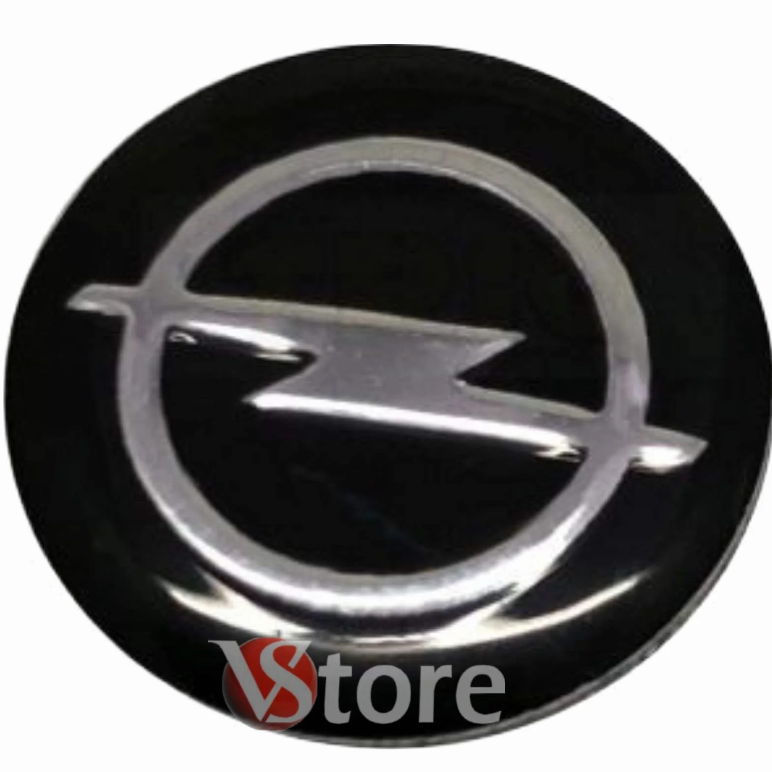 Emblemi per chiavi auto metallo nero 14 mm set di 2