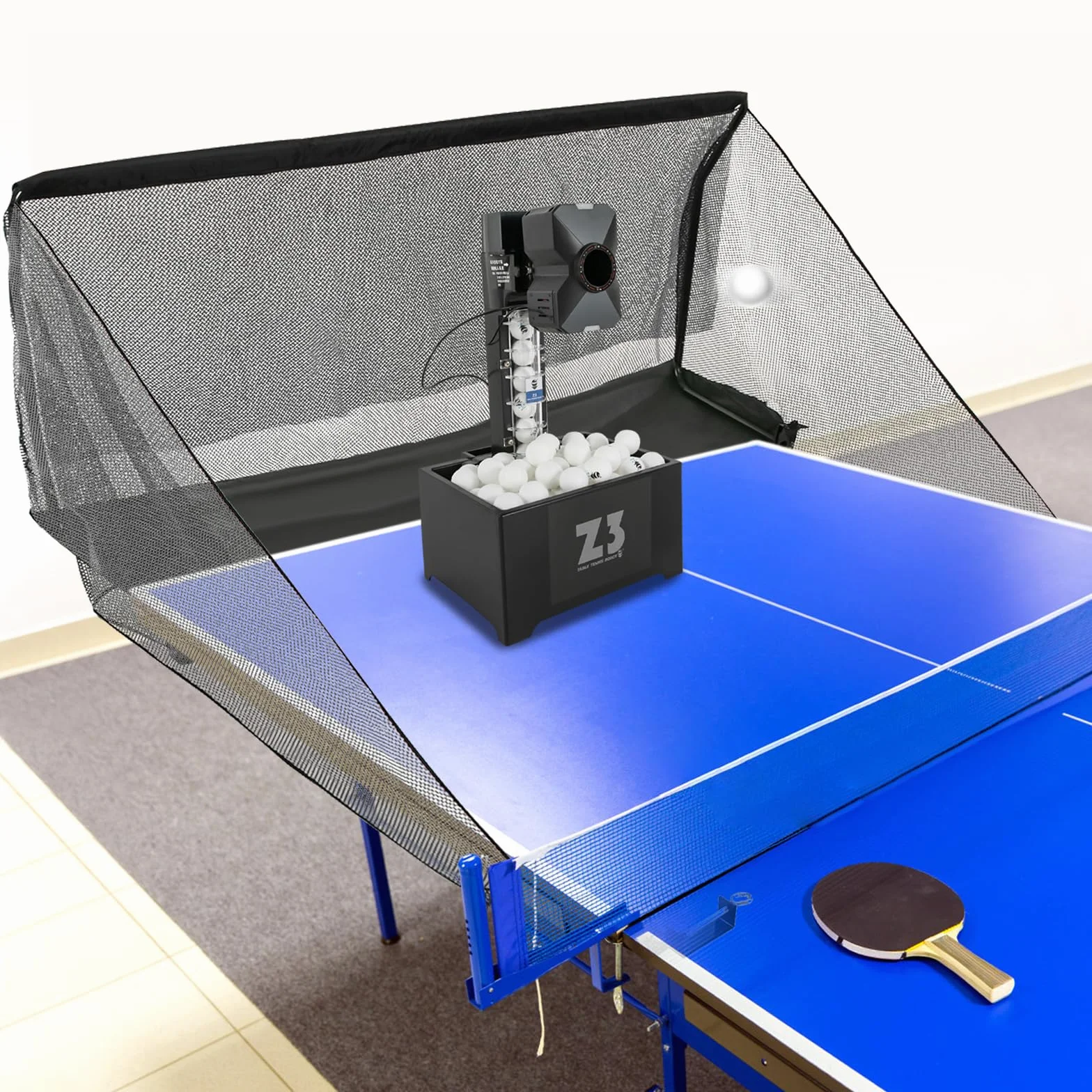 Macchina automatica per pallone da ping-pong, capacità 100 palle, diverse modalità