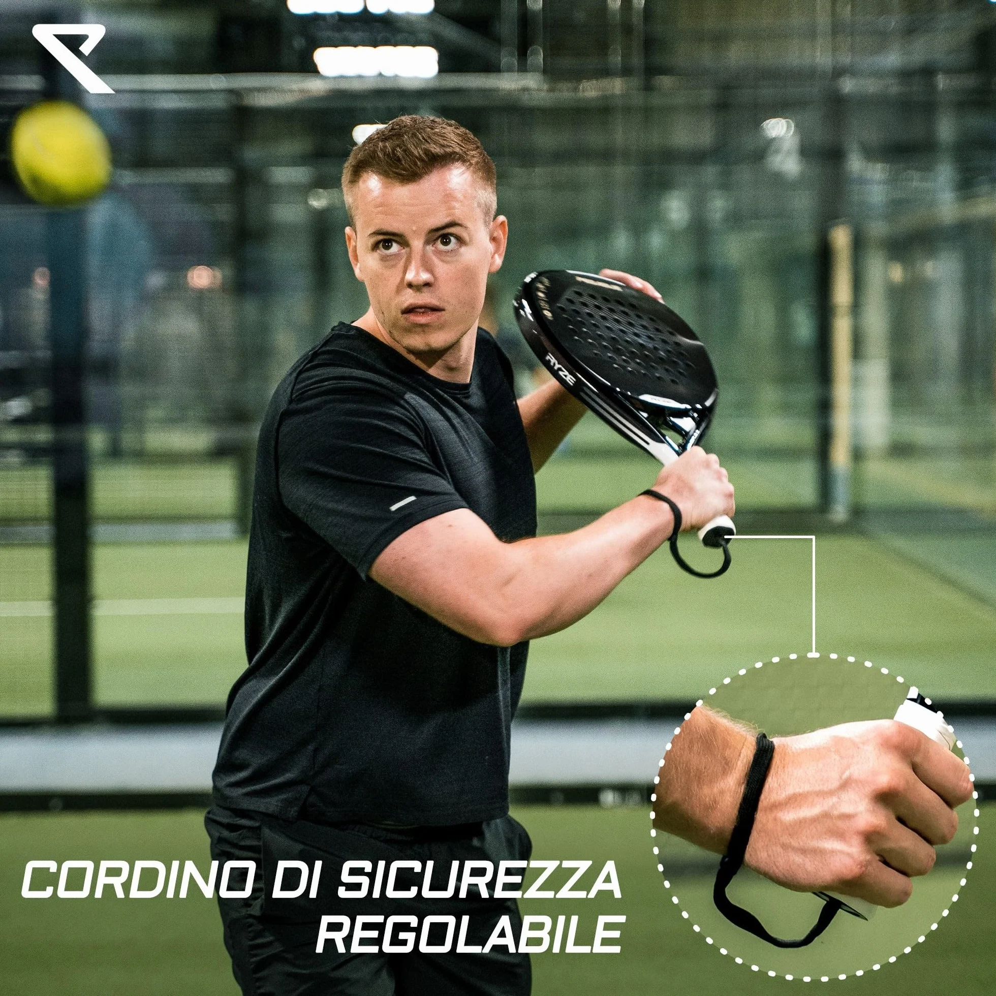 RYZE Racchetta da Padel in Fibra di Carbonio con EVA-17 Flex per Uomo e Donna