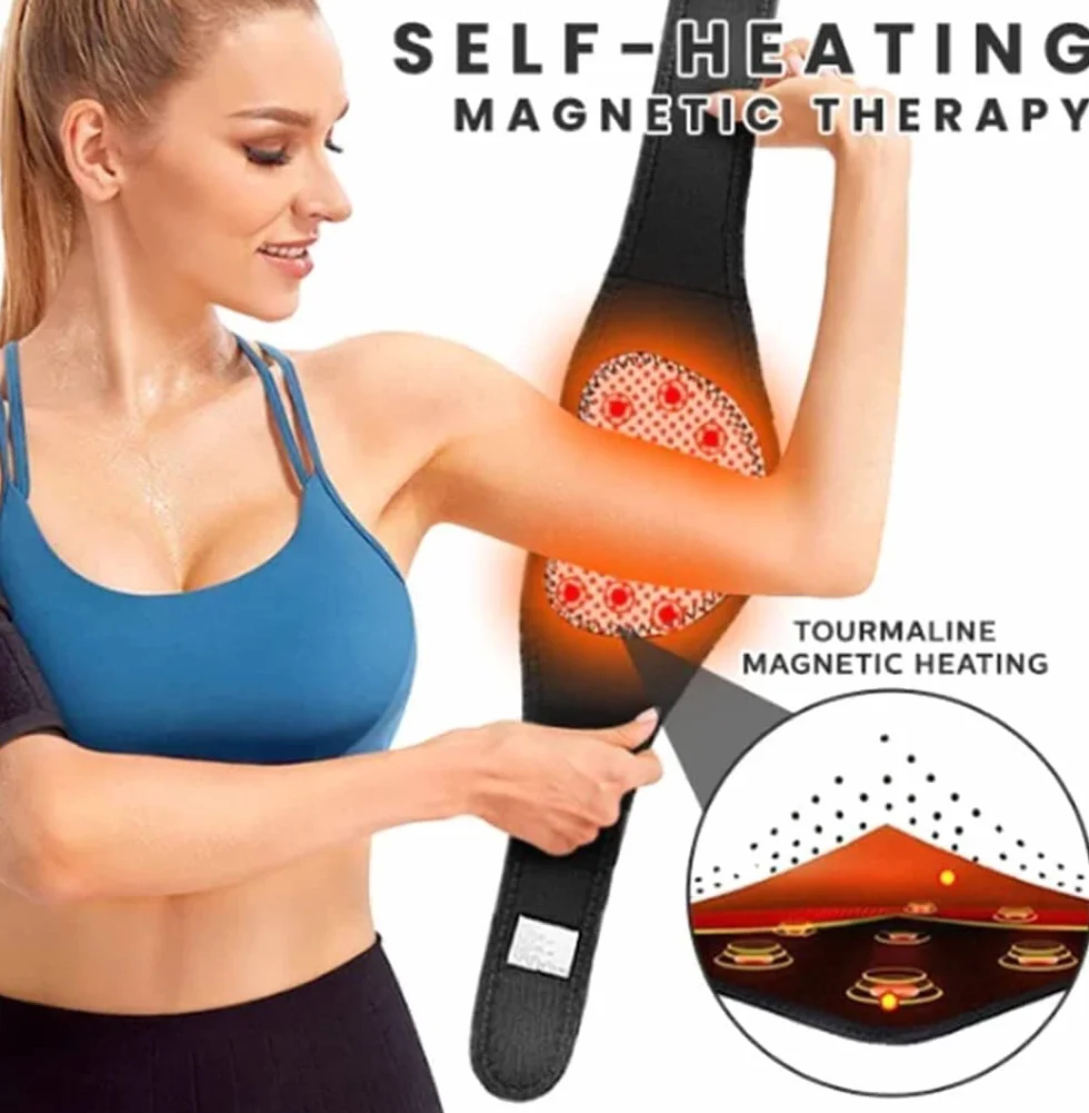 Slimmaionix Arm Trimmer Regolabile Tormalina Autoriscaldante Detoxing Shaper Bands per Braccia (Nero)