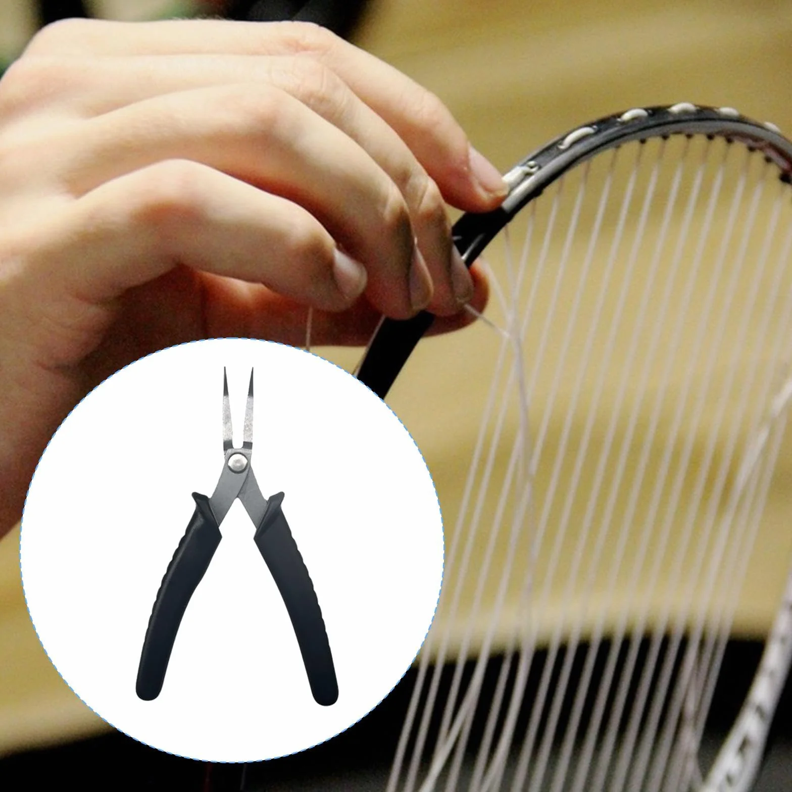 Pinze a Becco Fine per Incordare Racchette da Tennis, Punta Curva
