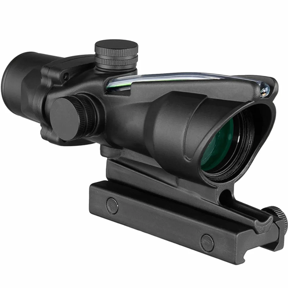 ACEXIER Cannocchiale da puntamento tattico 4x32 Mirino ottico con Reticolo illuminato Rosso Verde per Caccia
