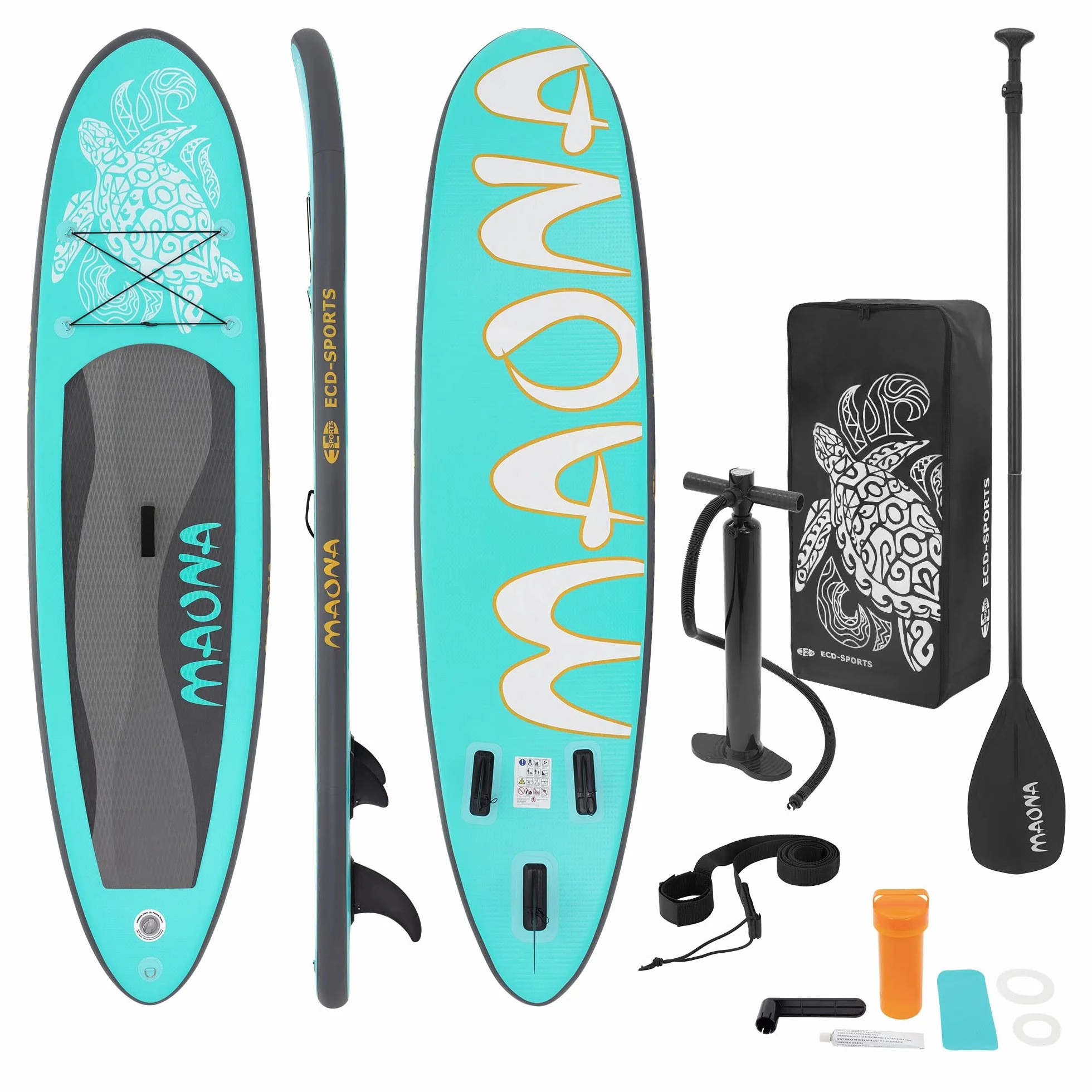 ECD Germany Stand Up Surf Paddle Board Gonfiabile 305 cm PVC 120 kg Tavola da Surf Pagaia Borsa Pompa