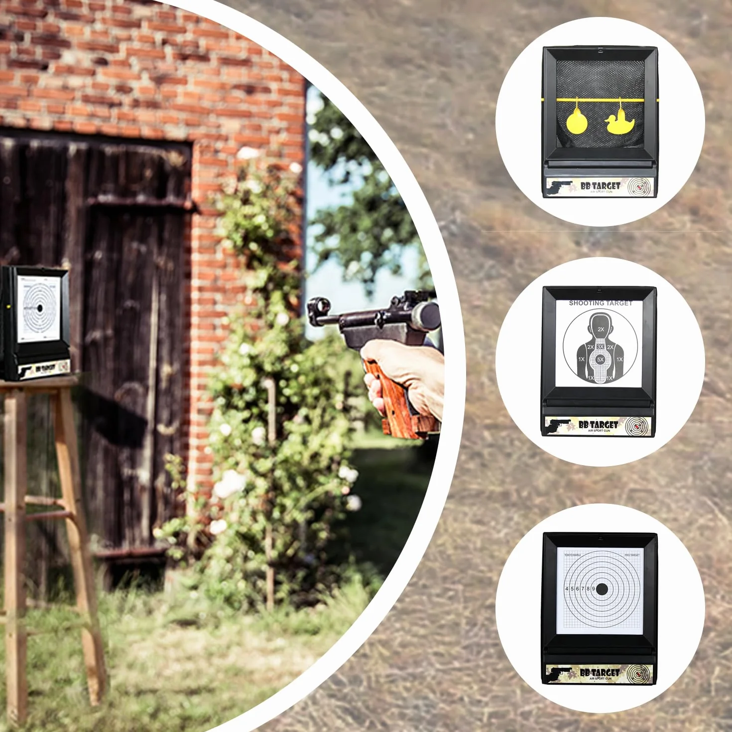 ATFLBOX Bersaglio Softair Trappola per Proiettili con 50 Bersagli di Carta