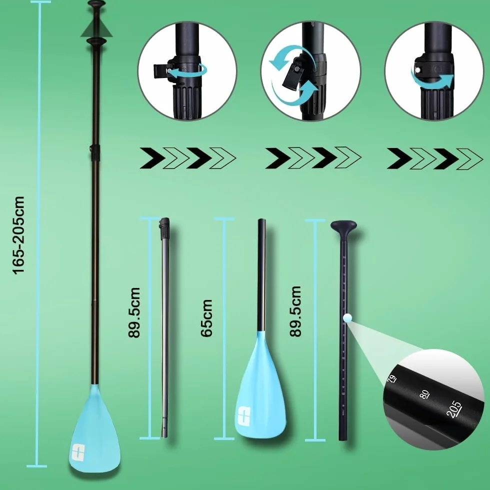 Tavola Gonfiabile da Stand Up Paddle, 330 x 76 x 15 cm, con Supporto per Fotocamera, Accessori Completi, Portata Fino a 150 kg