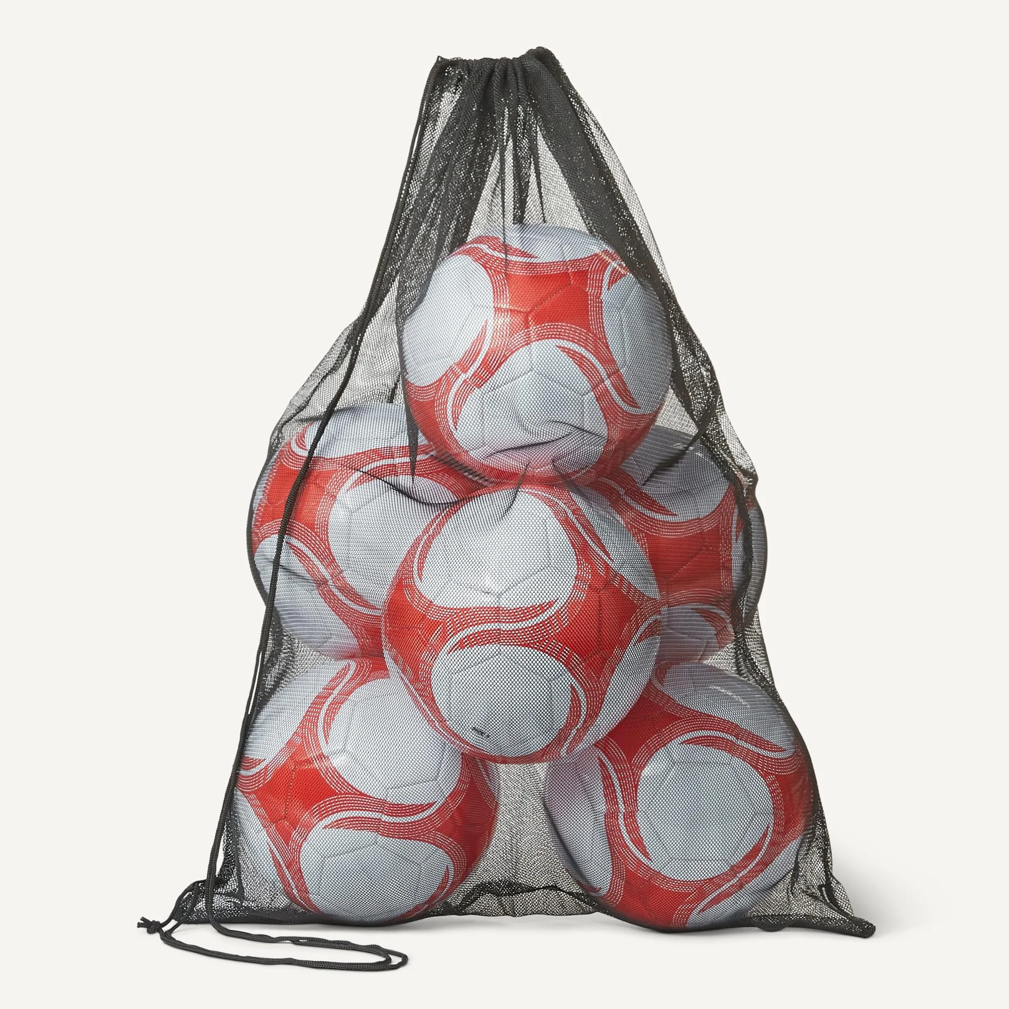 Amazon Basics Pallone da Calcio con Pompa - Pallone da Allenamento, Costruzione in PVC Resistente, Camera d'Aria in Butile, Uso Interno/Esterno, Pallone da Pratica Cucito a Macchina, Bianco e Rosso