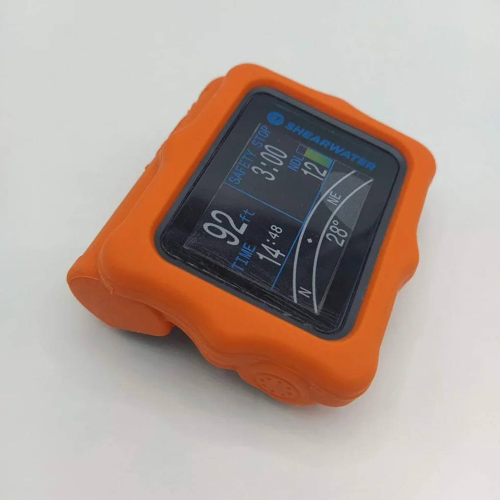 Cover Protettiva in Silicone per Shearwater Perdix Diving Computer (Arancione)
