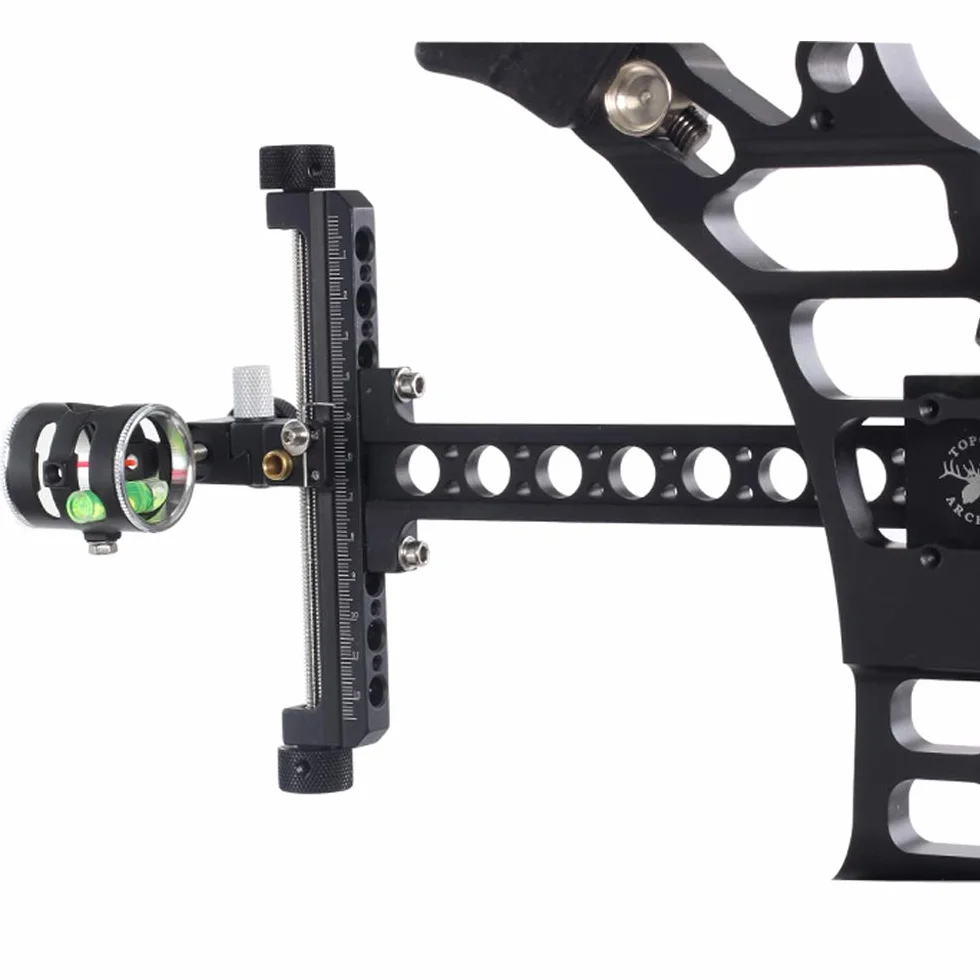 Arco Composto Vista Lega di Alluminio Bow Sight 4X Scope Accessori Caccia