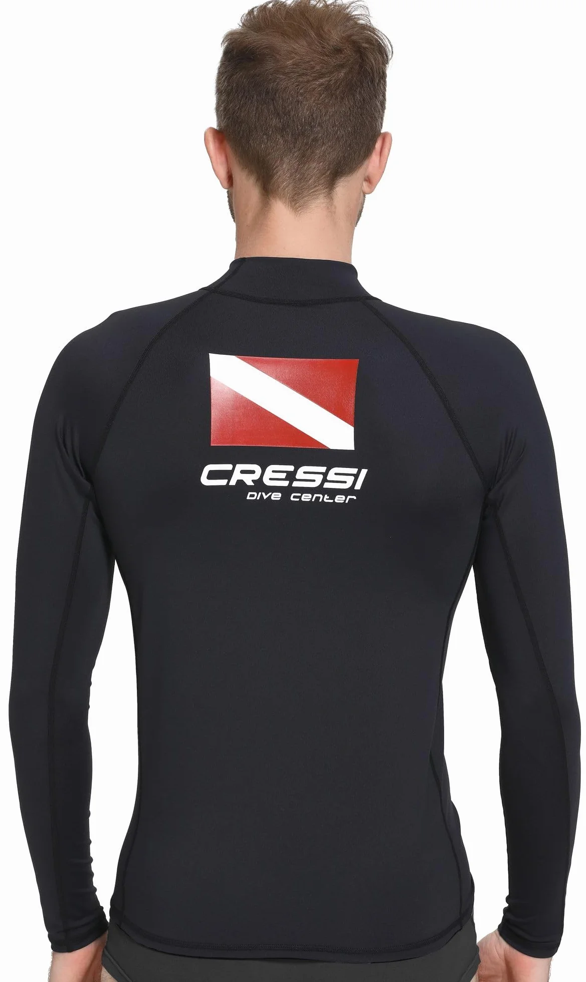 Cressi Rash Guard Man Black UV Protection 50+ Dive Center Maglia Protettiva Uomo