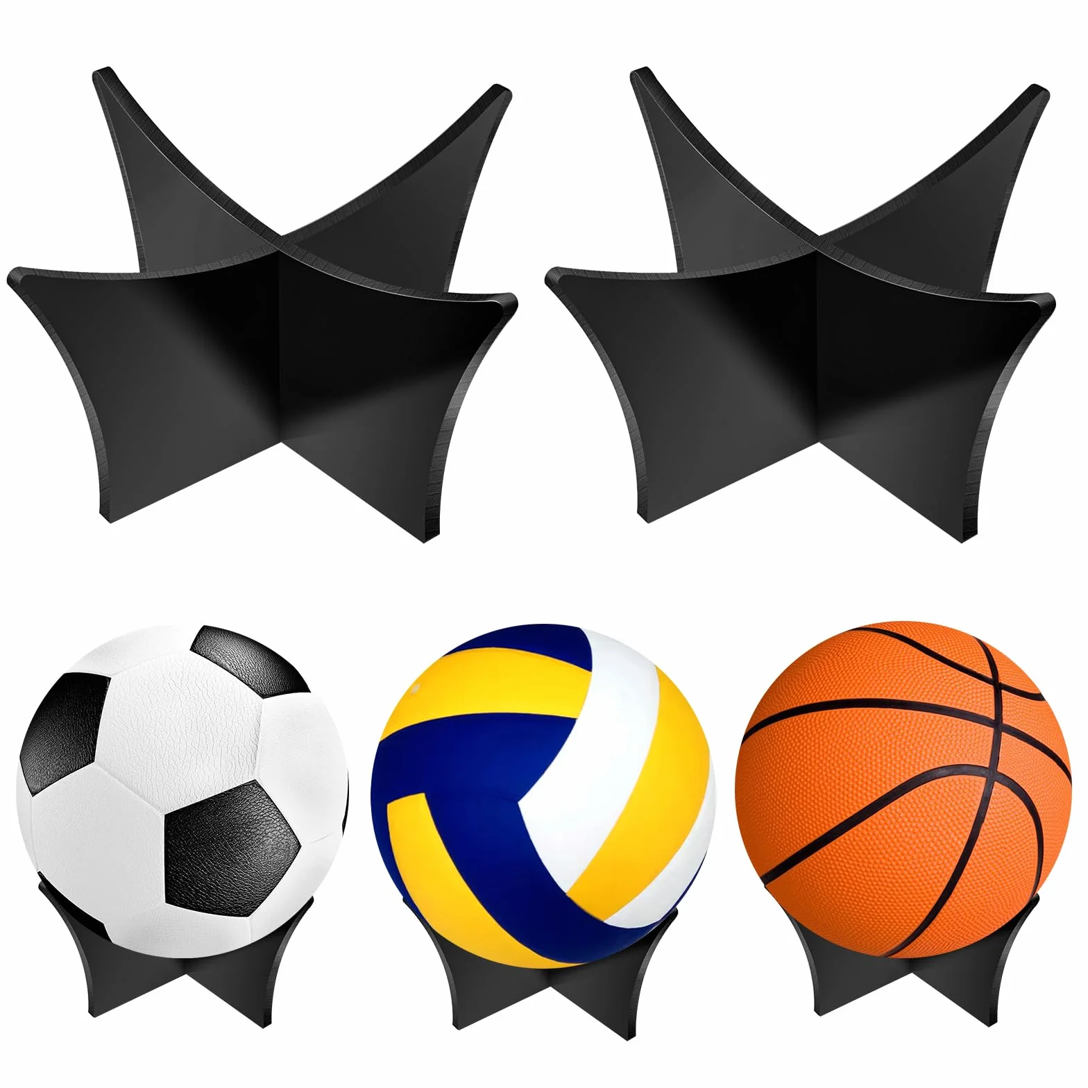 Porta Pallone Calcio Acrilico Espositore Supporto Piede Base