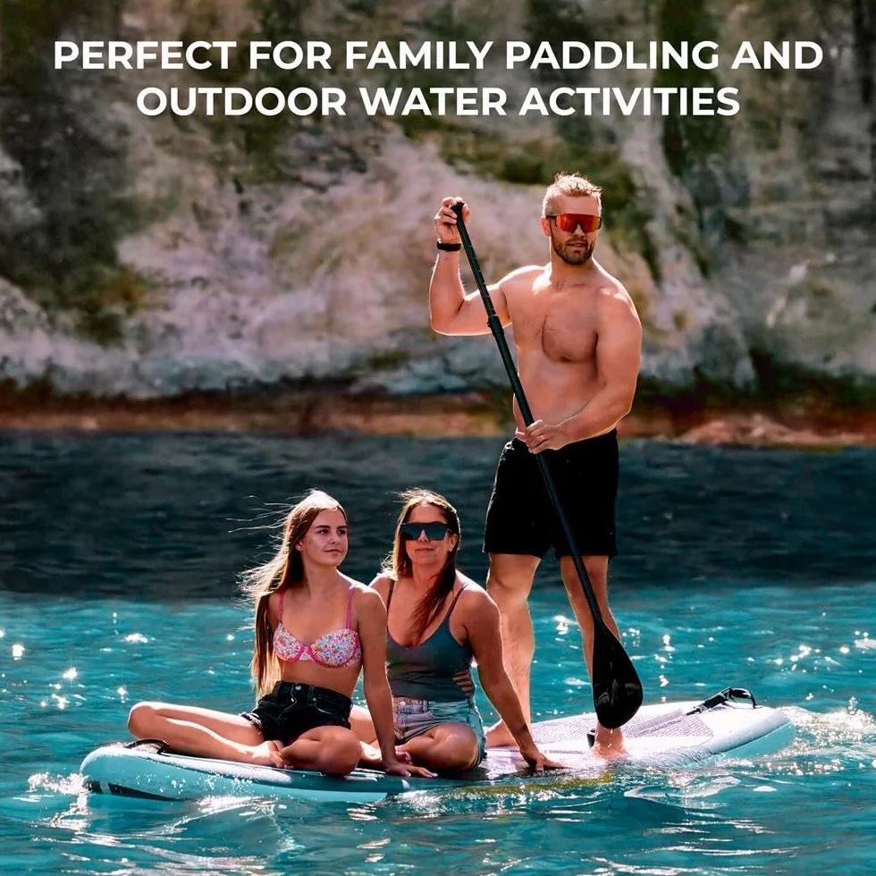 SereneLife SUP Gonfiabile XL, Tavola Sup Extra Larga per Adulti, Stand Up Paddle Board per Bambini e Animali, Deck Antiscivolo, Design Stabile e Leggero, Accessori Premium, Capacità 200 kg