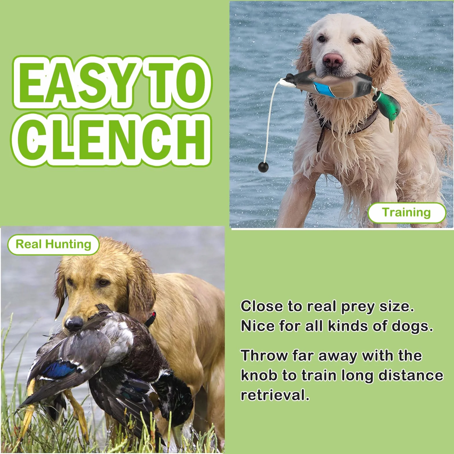 ARCHEREST Dead Duck Dummy Bumper per caccia retriever addestramento cane galleggiante