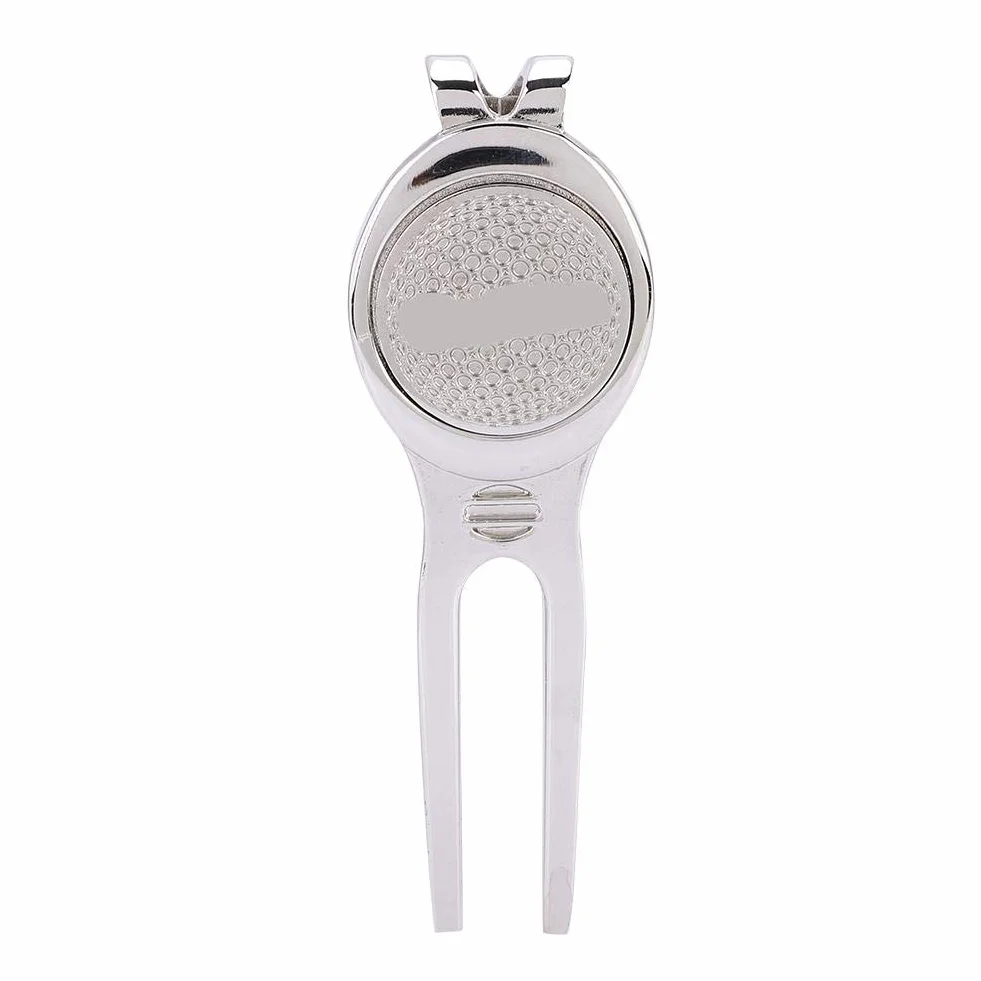 Tbest Divot Repair Tool Lega di Zinco Magnetico Ball Marker Argento D102