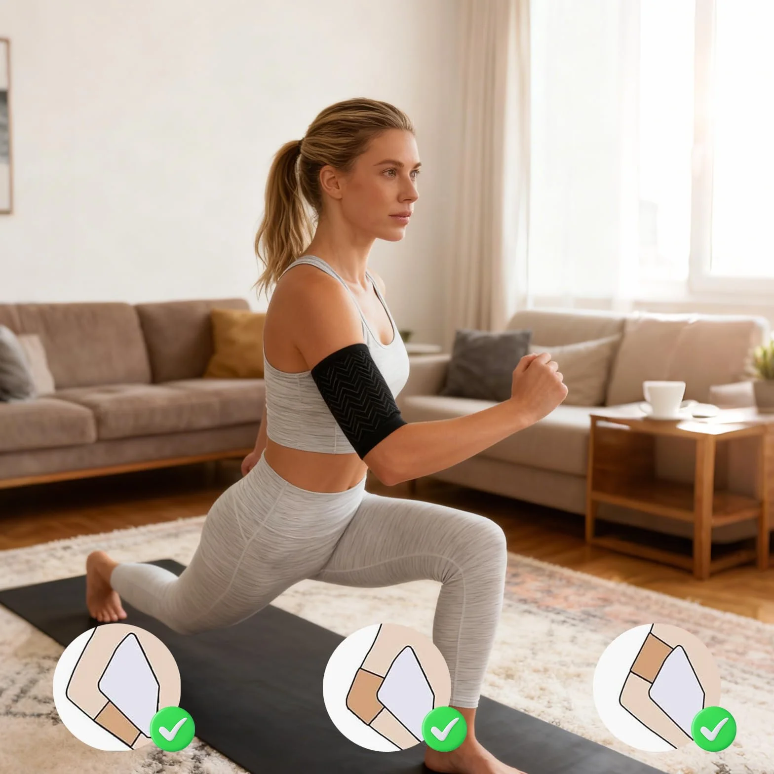 Fasce palestra compressione dimagrante Braccio Maniche Migliorare Shaper per Sport Fitness