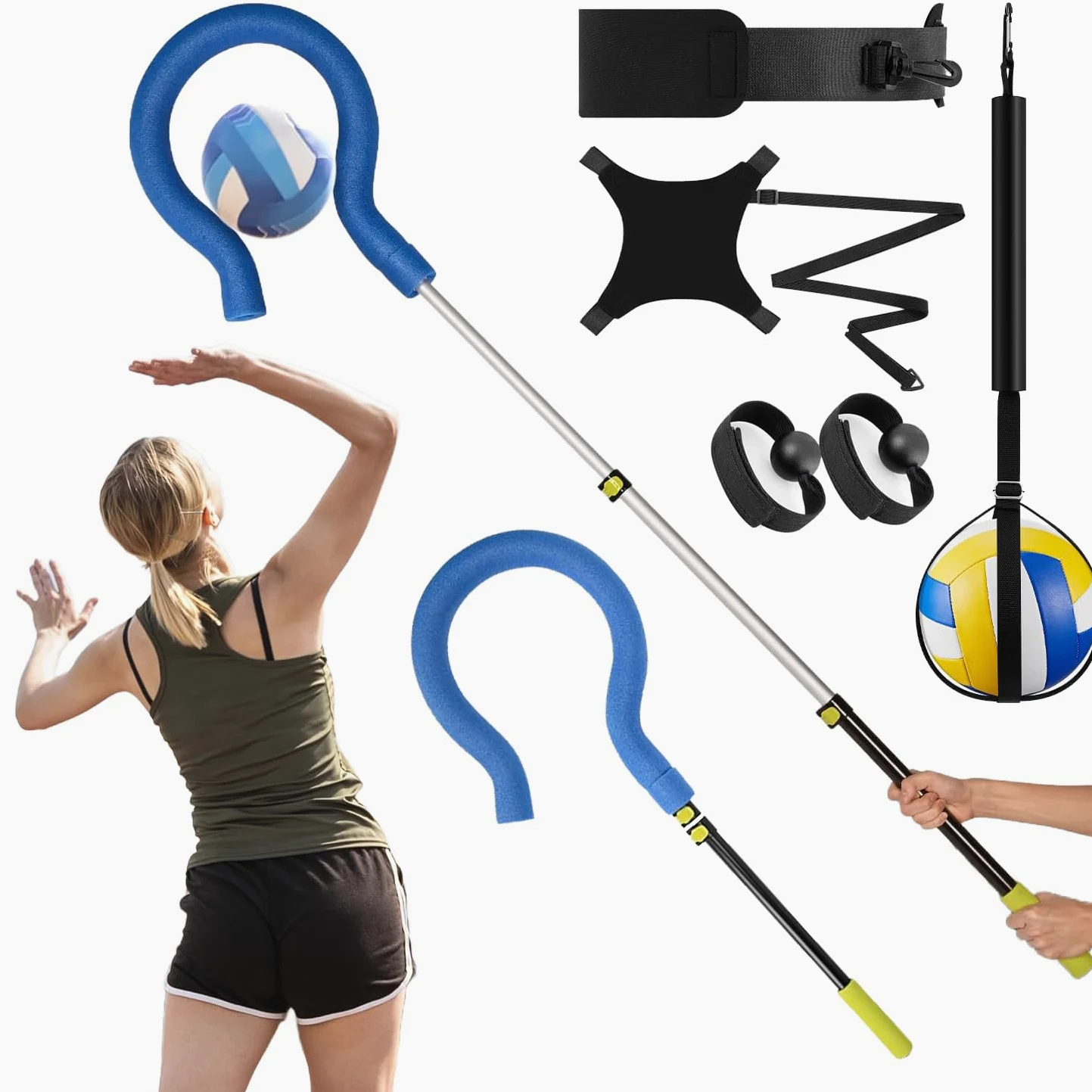 Set da 5 Attrezzi per spuntoni da pallavolo, attrezzo Leggero per Colpire la pallavolo, Attrezzatura per l'allenamento della pallavolo, ausili per l'allenamento della pallavolo per Principianti