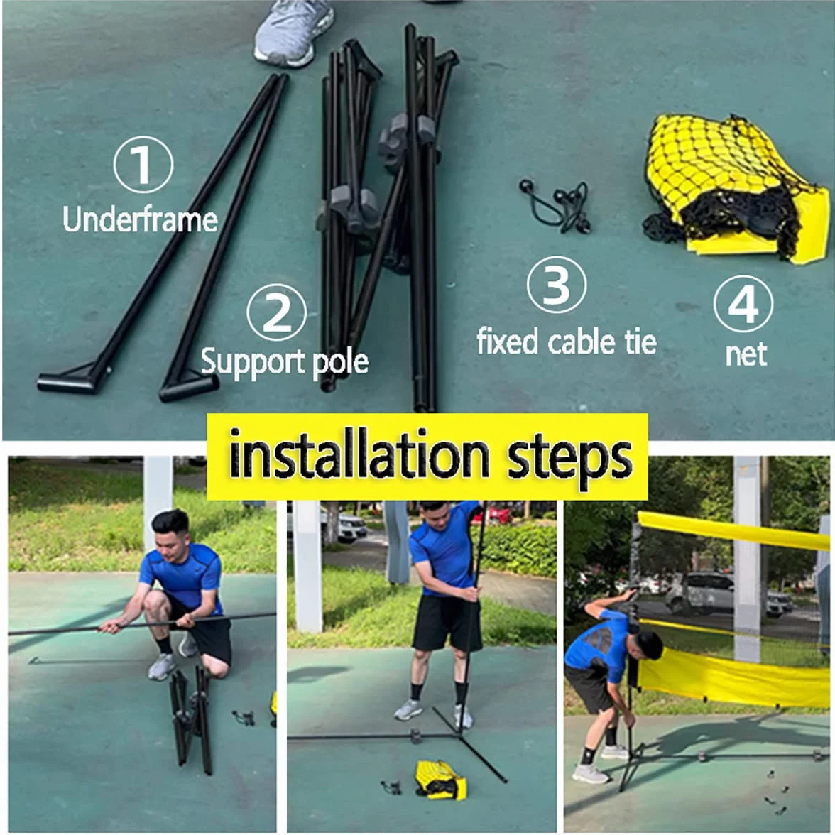 Rete da rimbalzo per tennis portatile 5,9x11,8 piedi allenamento indoor outdoor
