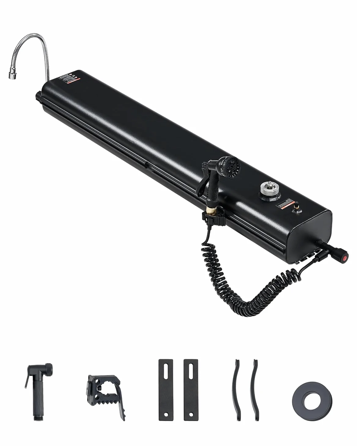 VEVOR Serbatoio dell'Acqua per Portapacchi 17 L, con 2 Pannelli Paraspruzzi e Scanalatura a T, Serbatoio in Alluminio Alta capacità con Porta Pressurizzazione, per Bauli, Roll Bar, Barre Trasversali