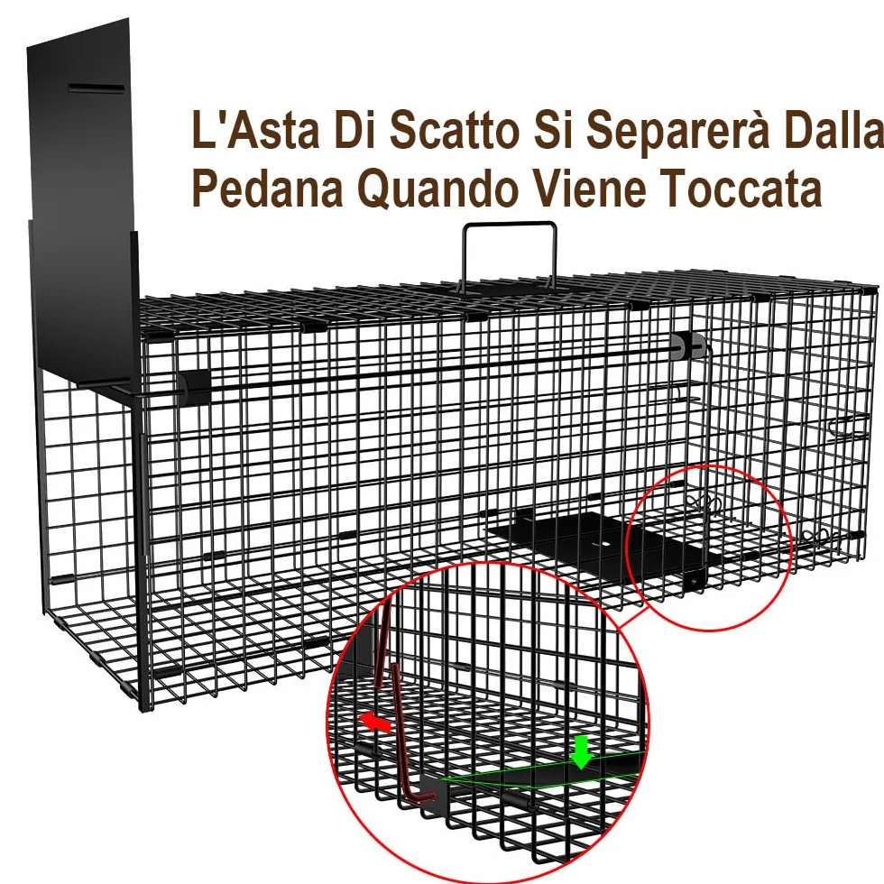 Amagabeli Trappola per topi vivi Gabbia grandi dimensioni cattura topi arvicole criceti Sportello A Caduta