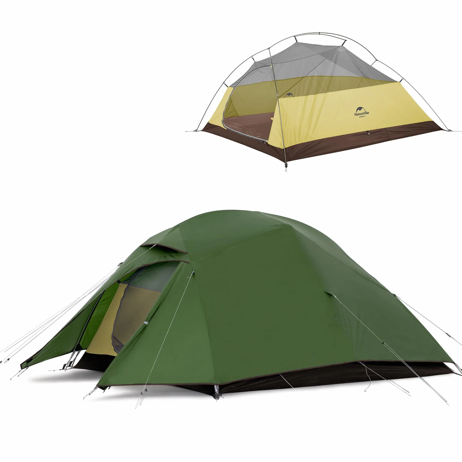 Naturehike Nuovo Cloud-up 3 Persona Tenda Aggiornata Doppio Strato Tende da Escursioni