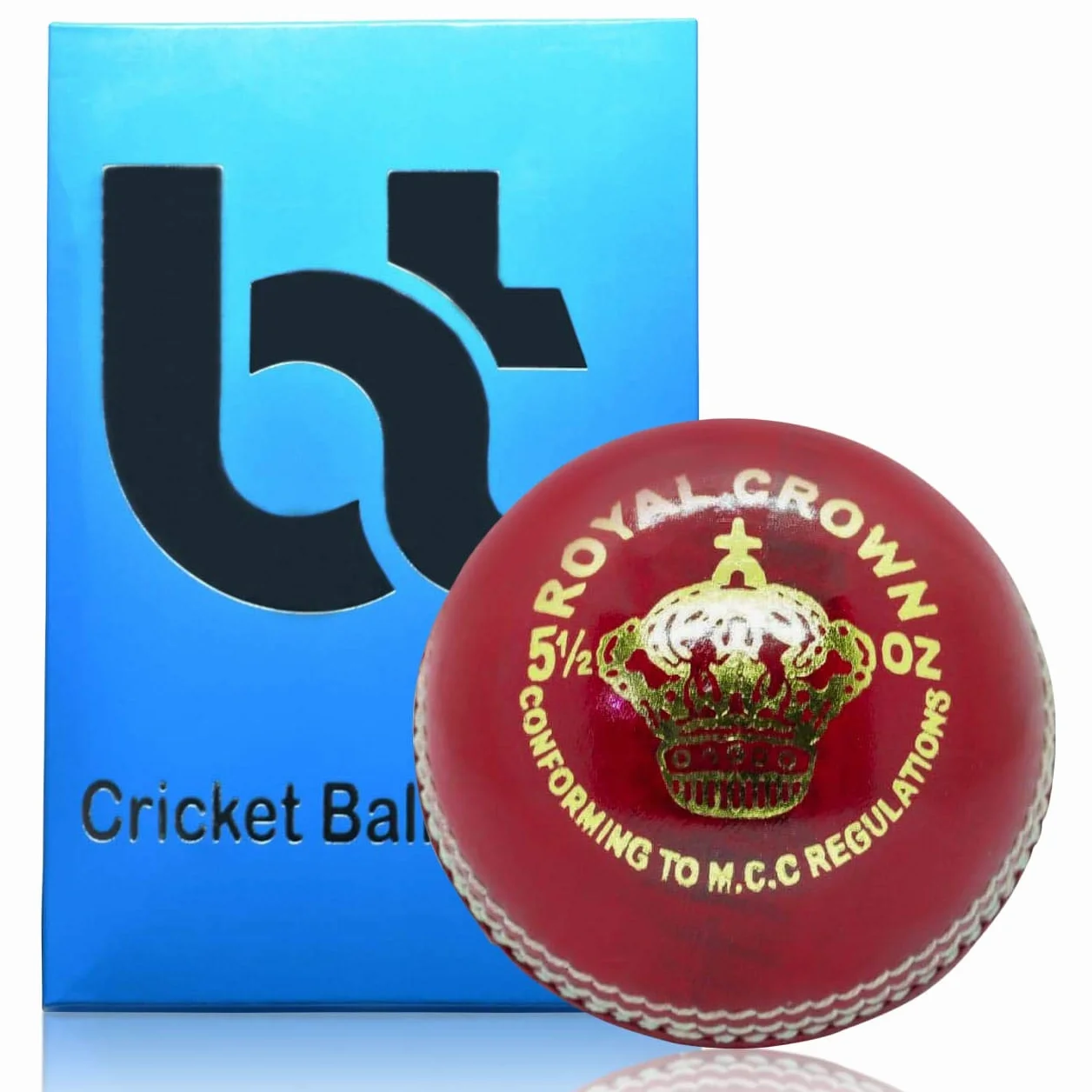 Palline da Cricket Rosse 156g Vera Pelle Confezione 6