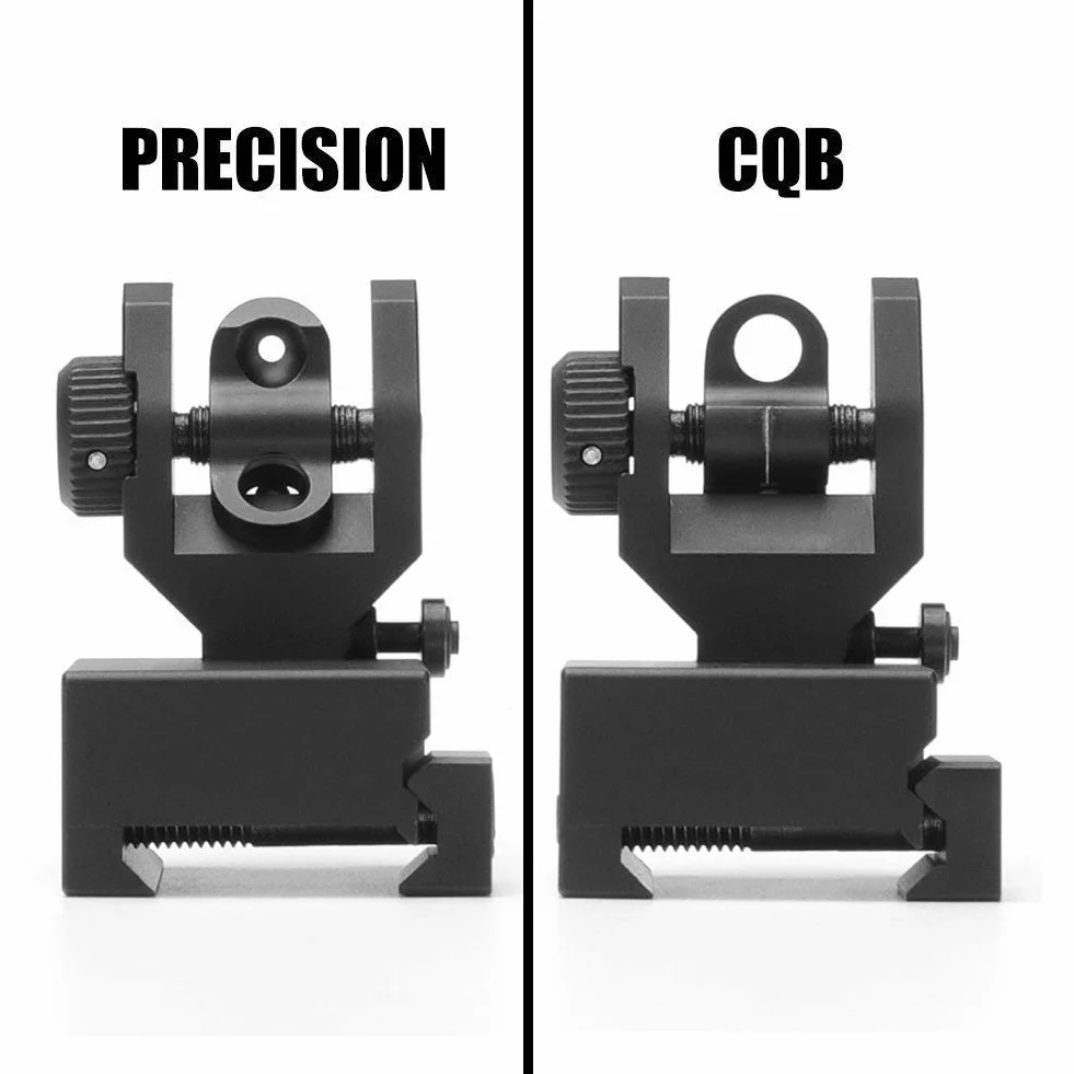 ACEXIER US Flip Up Anterior Posterior Iron Sight Set For 20mm Mount Hunting Rifle Airsoft
