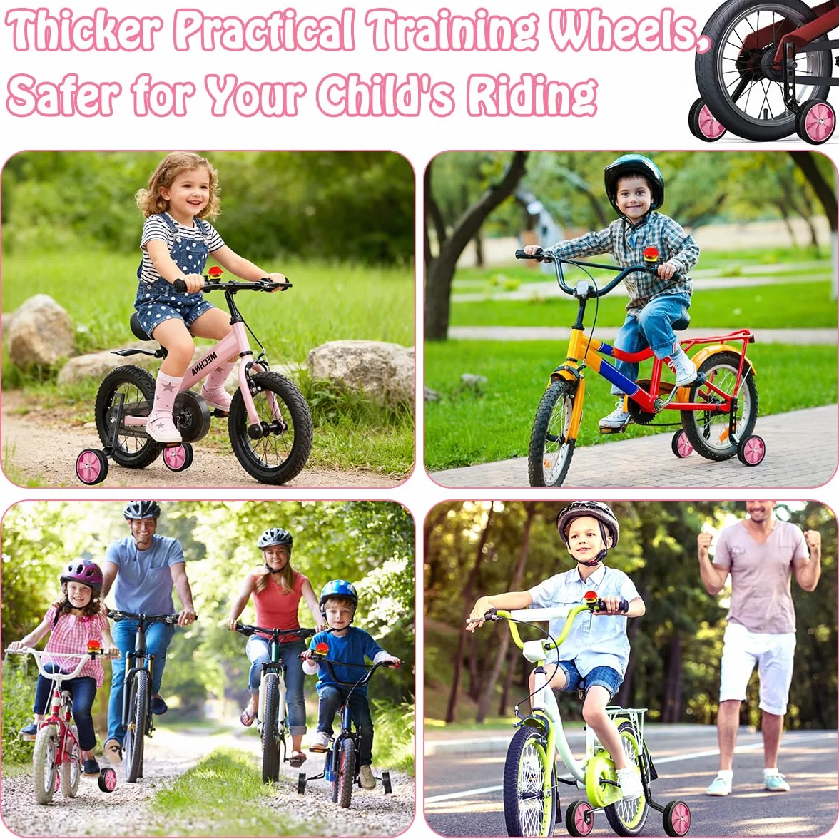 Paia Ruote Ausiliarie per Biciclette per Bambini, Training Wheels 12-20 Pollici