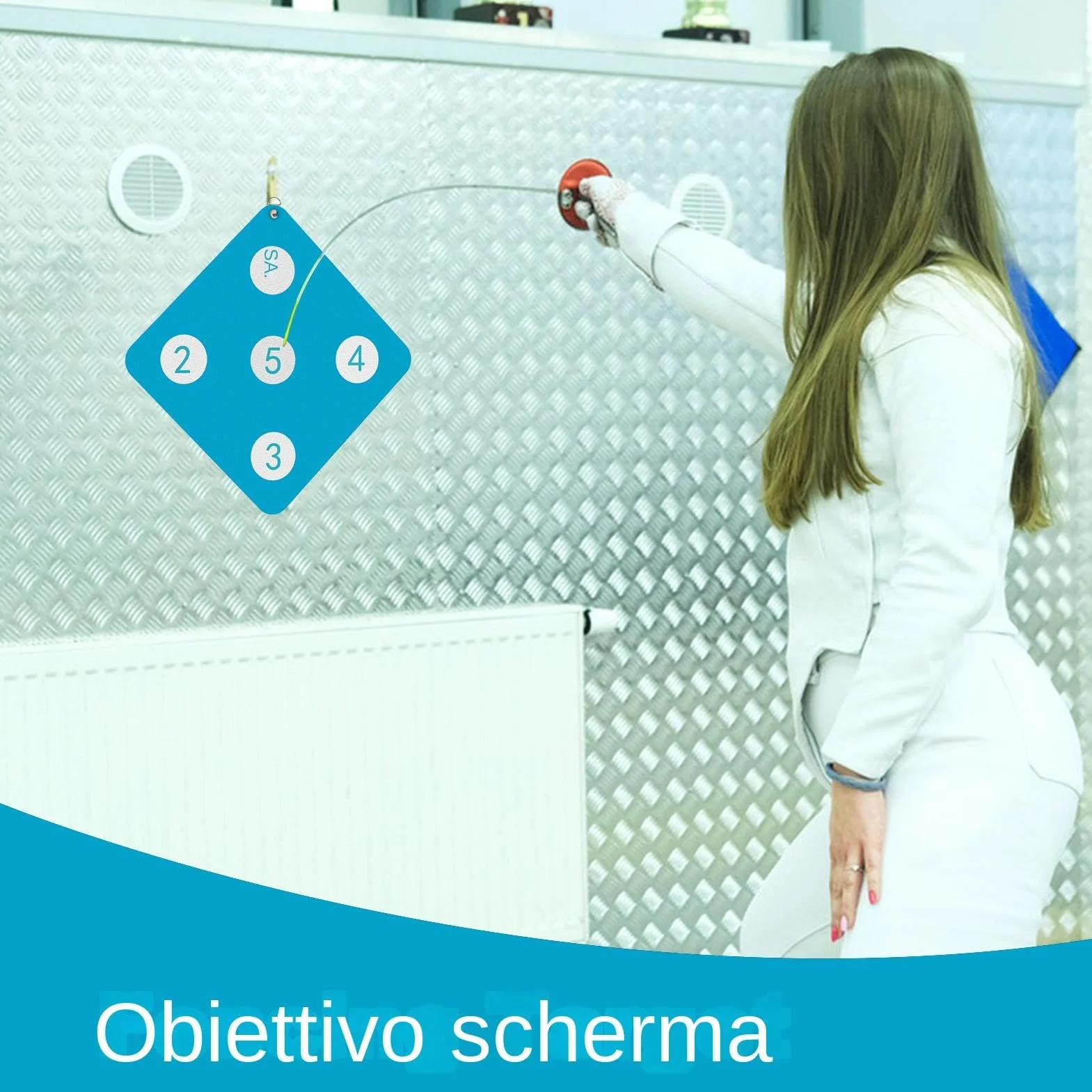 Pratica target di scherma montata a parete BIRIRIO, attrezzatura di addestramento con cinghie