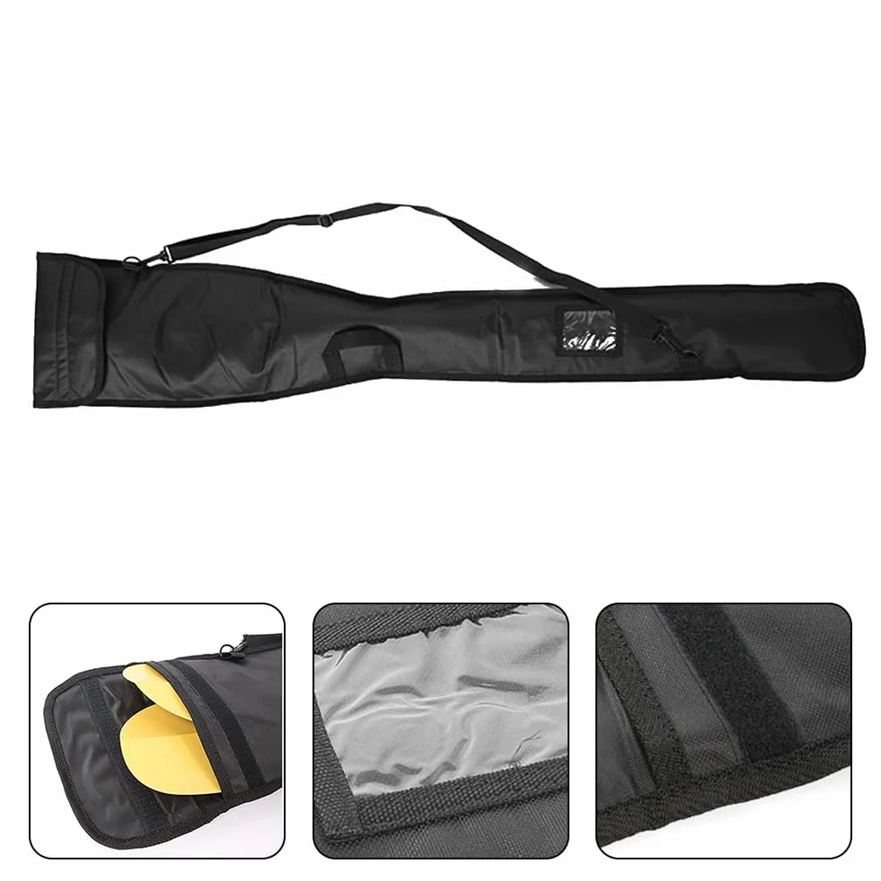 Kayak Paddle Bag 130x26 cm Nylon Nero Portatile Resistente all'usura