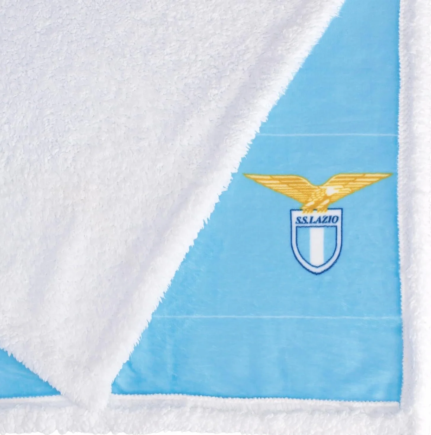 SS Lazio Plaid sherpa agnellato 100x150 cm Prodotto Ufficiale