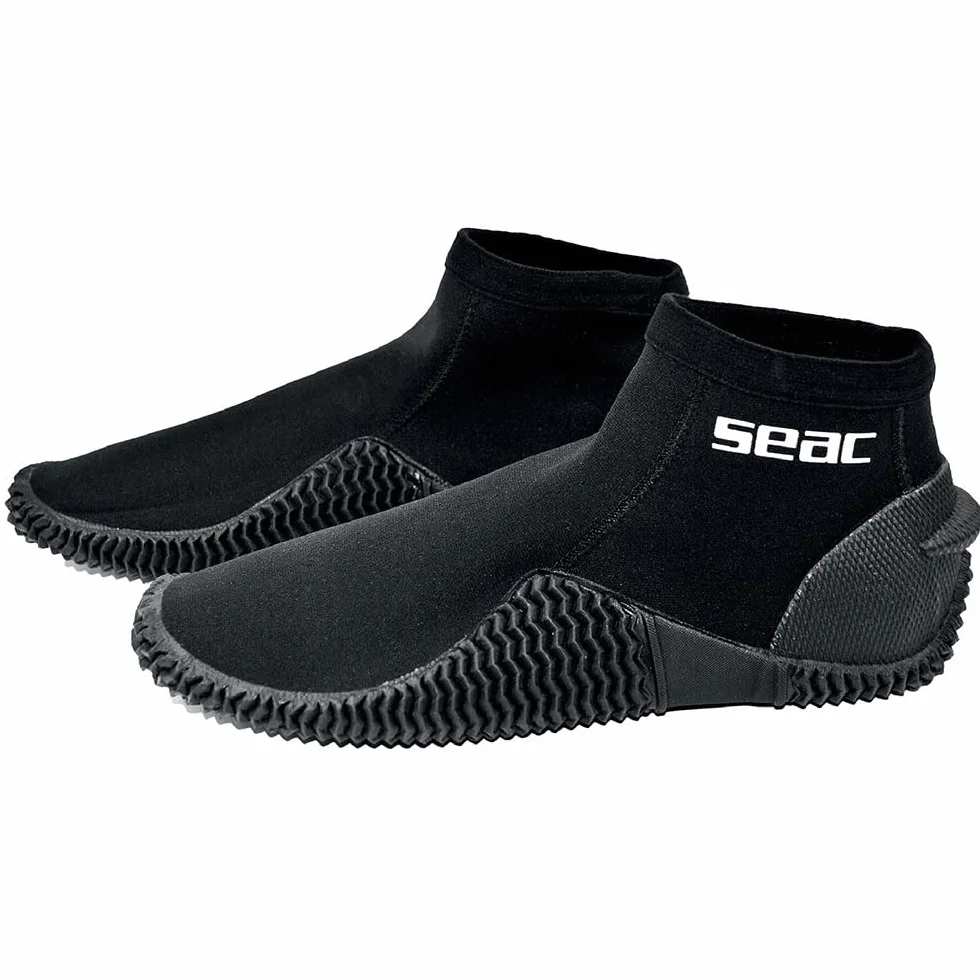 Seac Tropic, Calzari da Subacquea in Neoprene 2 mm con Suola Rigida e Protezioni su Tallone